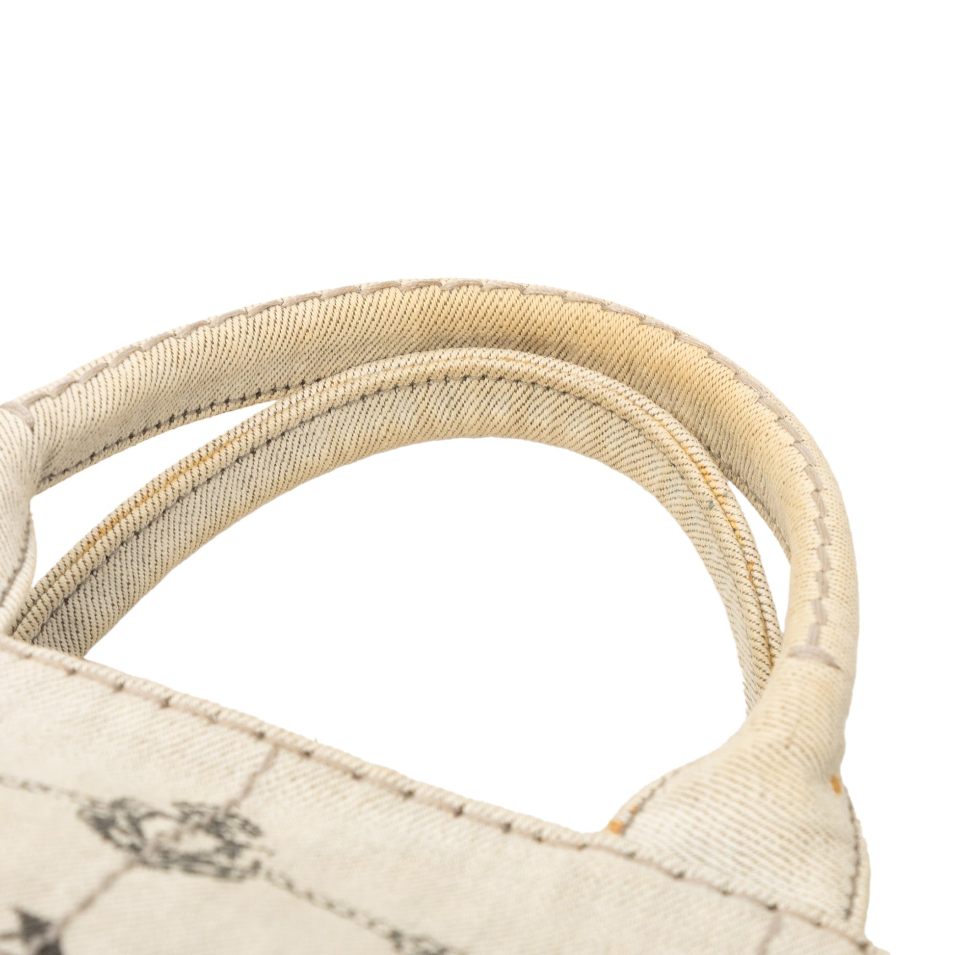Prada Small Denim Canapa Logo Satchel