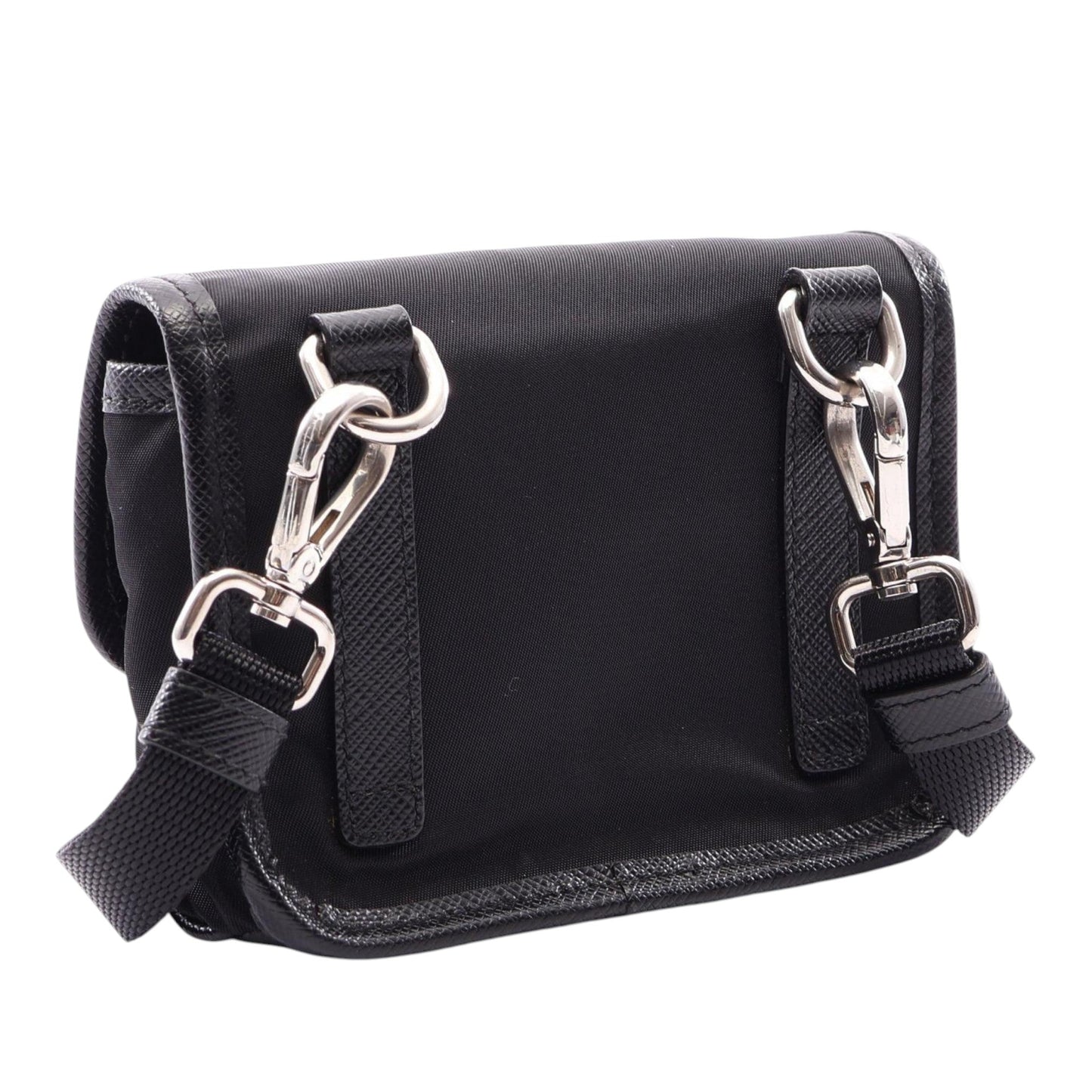 Prada Saffiano Trimmed Tessuto Messenger Bag