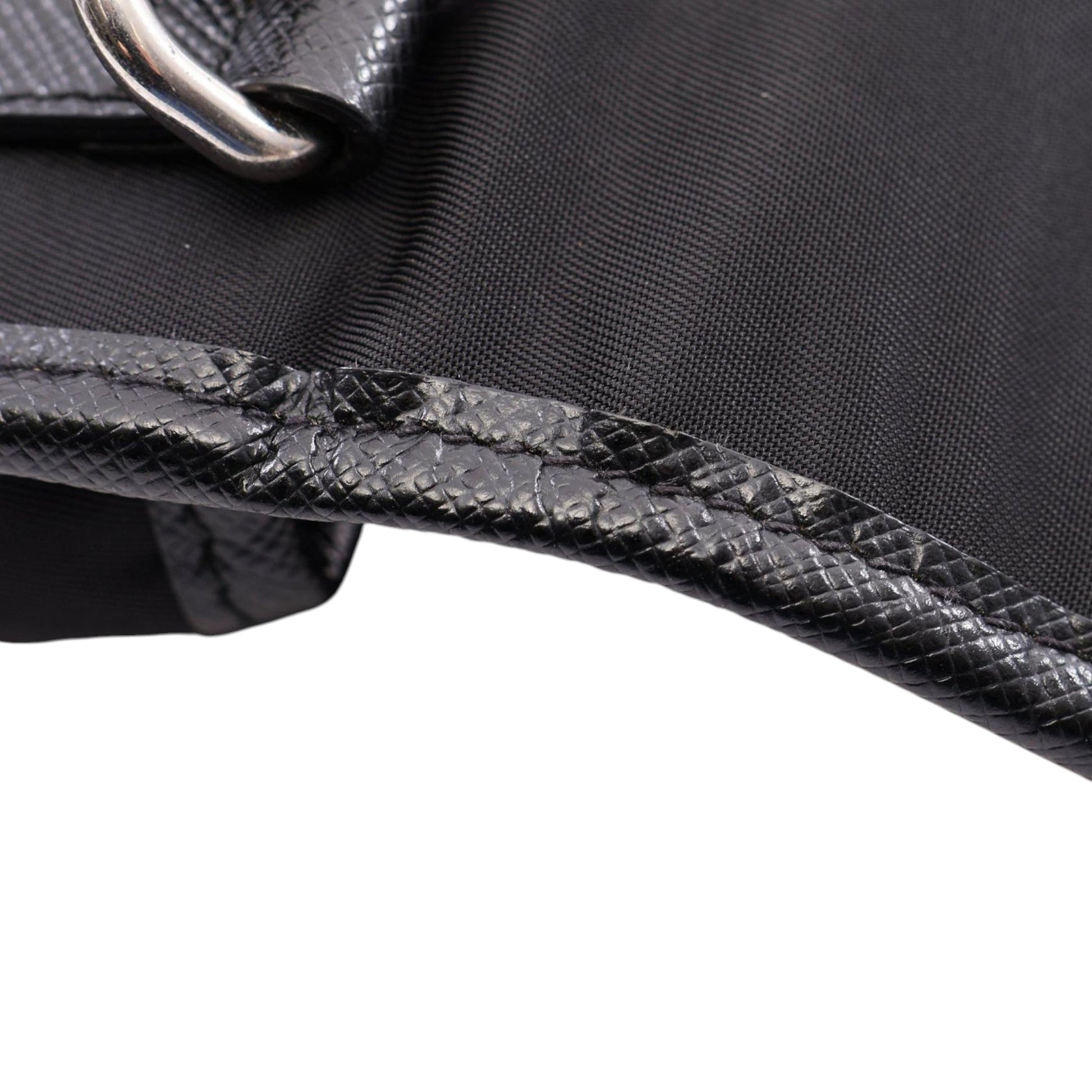 Prada Saffiano Trimmed Tessuto Messenger Bag