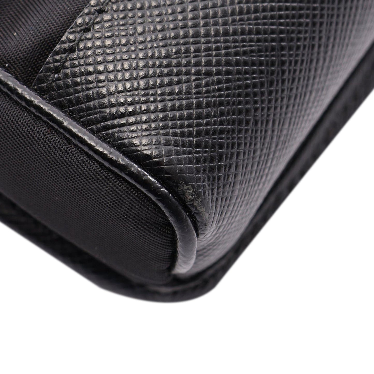 Prada Saffiano Trimmed Tessuto Messenger Bag