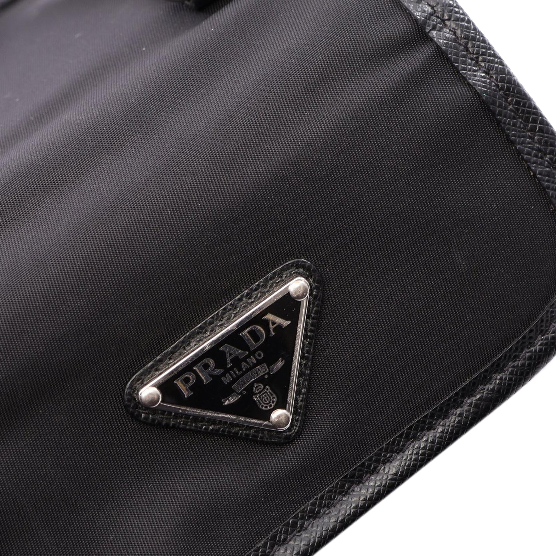 Prada Saffiano Trimmed Tessuto Messenger Bag