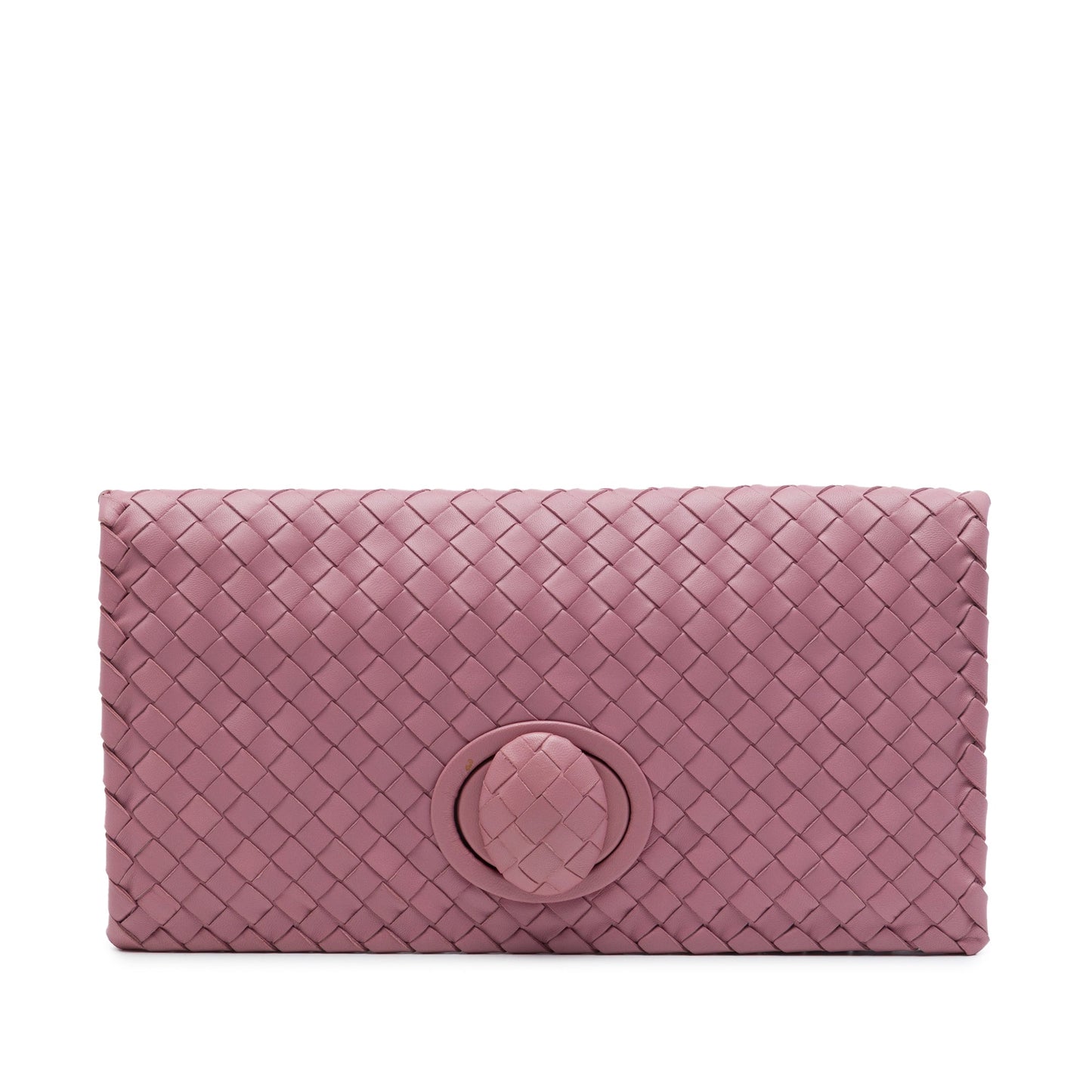 Bottega Veneta Nappa Intrecciato Turn Lock Clutch