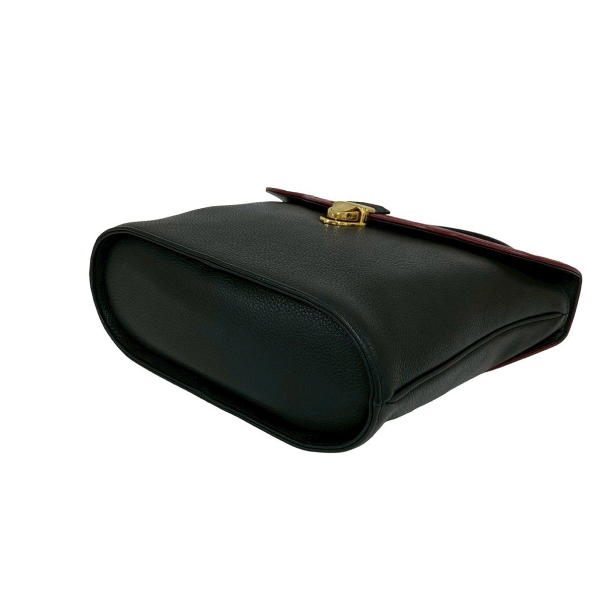Saint Laurent Leather Diamond Cut Punching Top Handle Bag