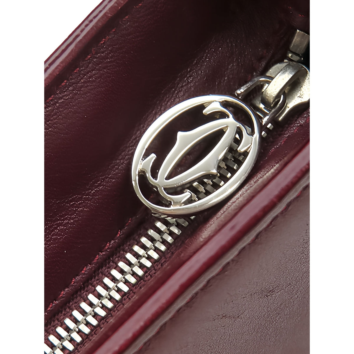 Cartier Leather Cabochon Handbag — Red