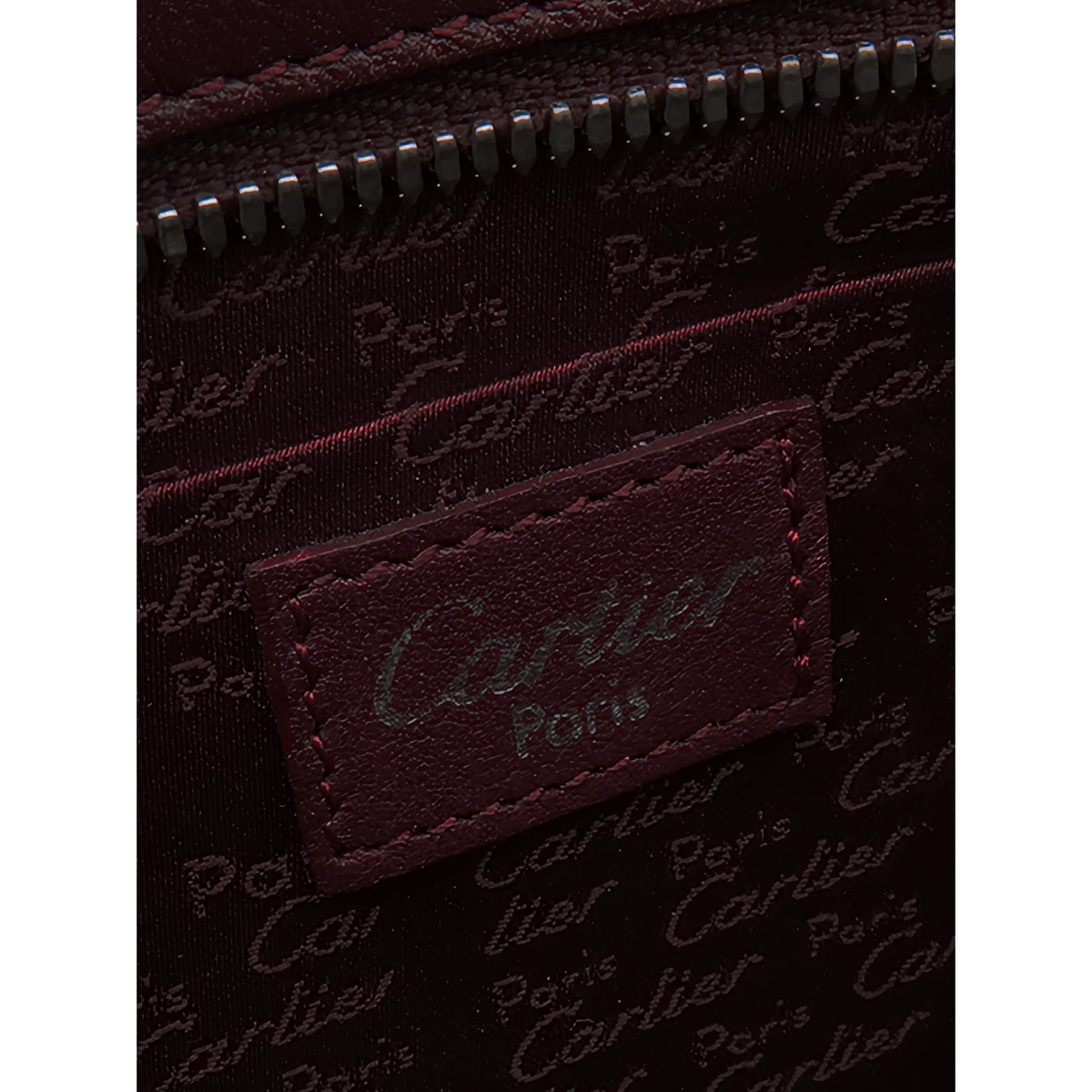 Cartier Leather Cabochon Handbag — Red