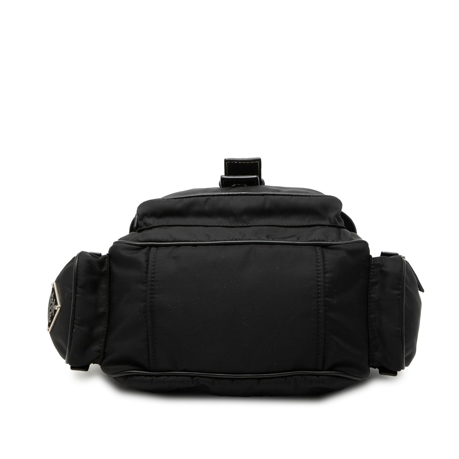 Prada Tessuto Buckle Messenger Bag