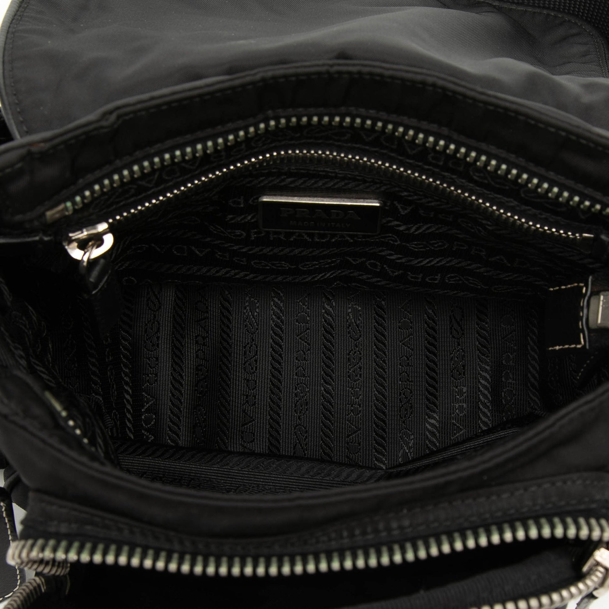 Prada Tessuto Buckle Messenger Bag