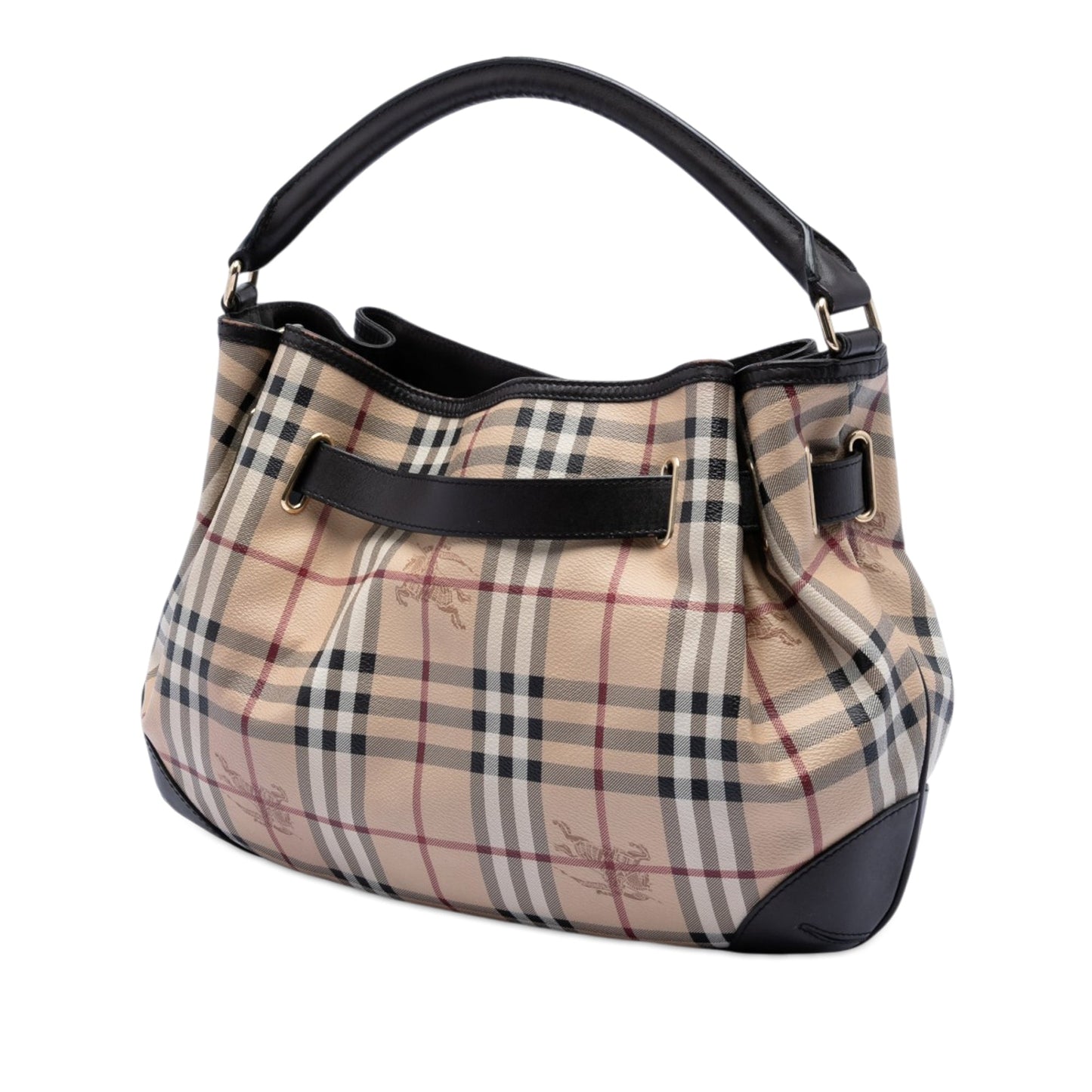 Burberry Medium Haymarket Check Coated Canvas Willenmore Hobo