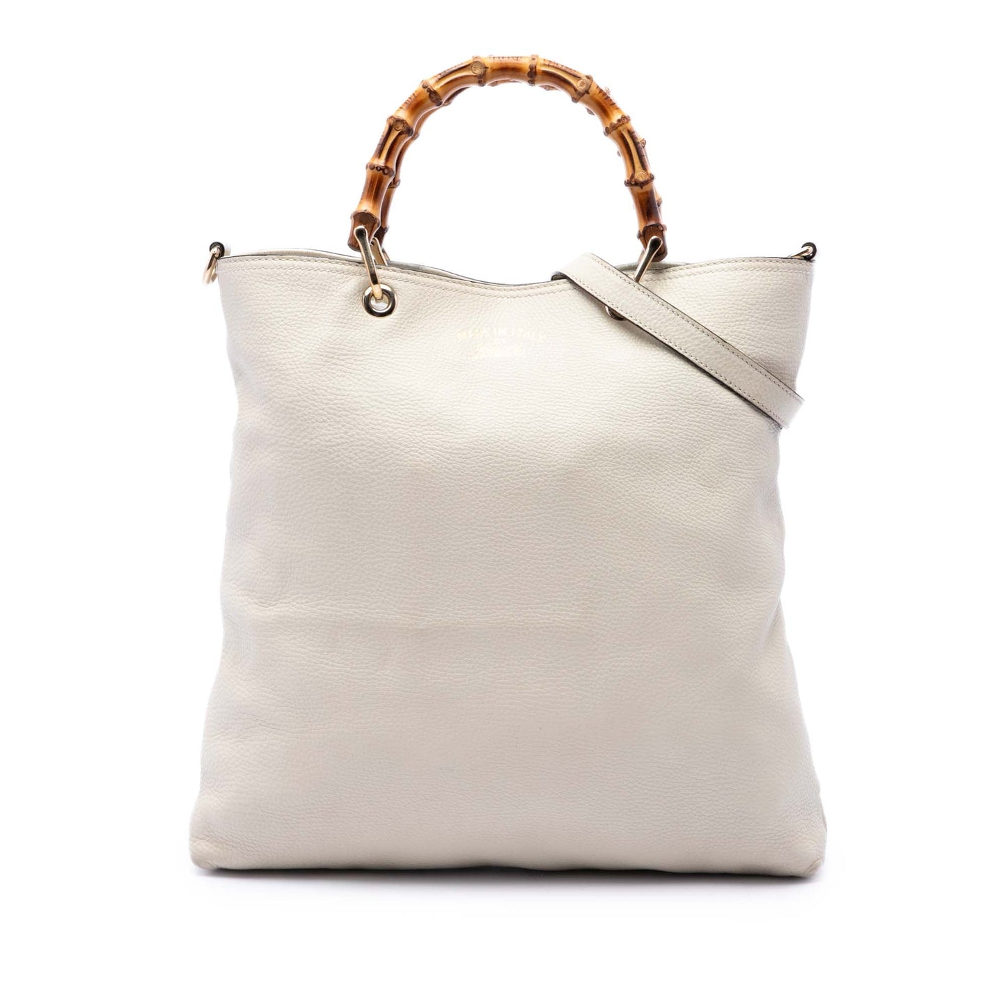 Gucci Tall Calfskin Bamboo Shopper Tote