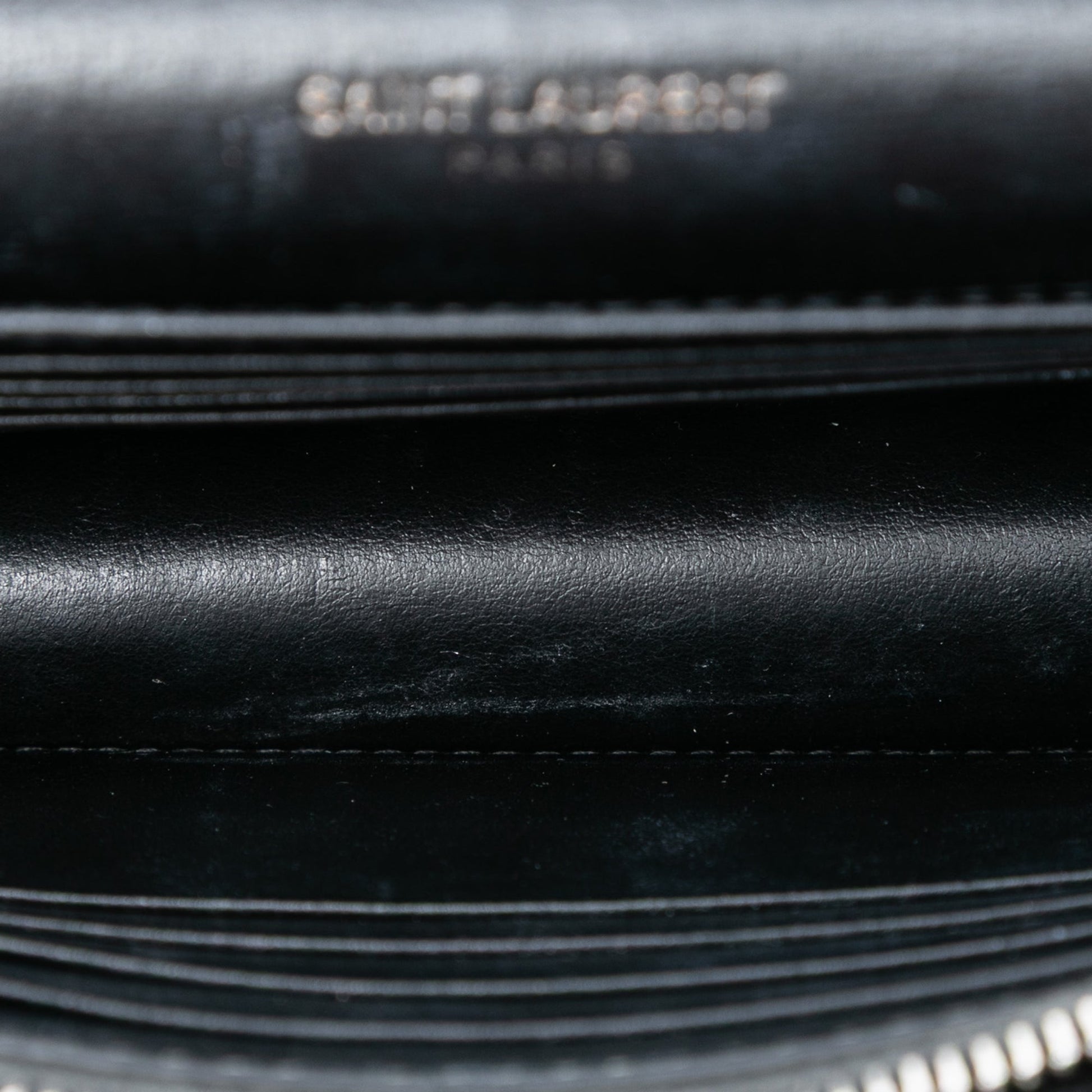 Saint Laurent Mini Calfskin Monogram Lucky Charms Sunset Wallet on Chain