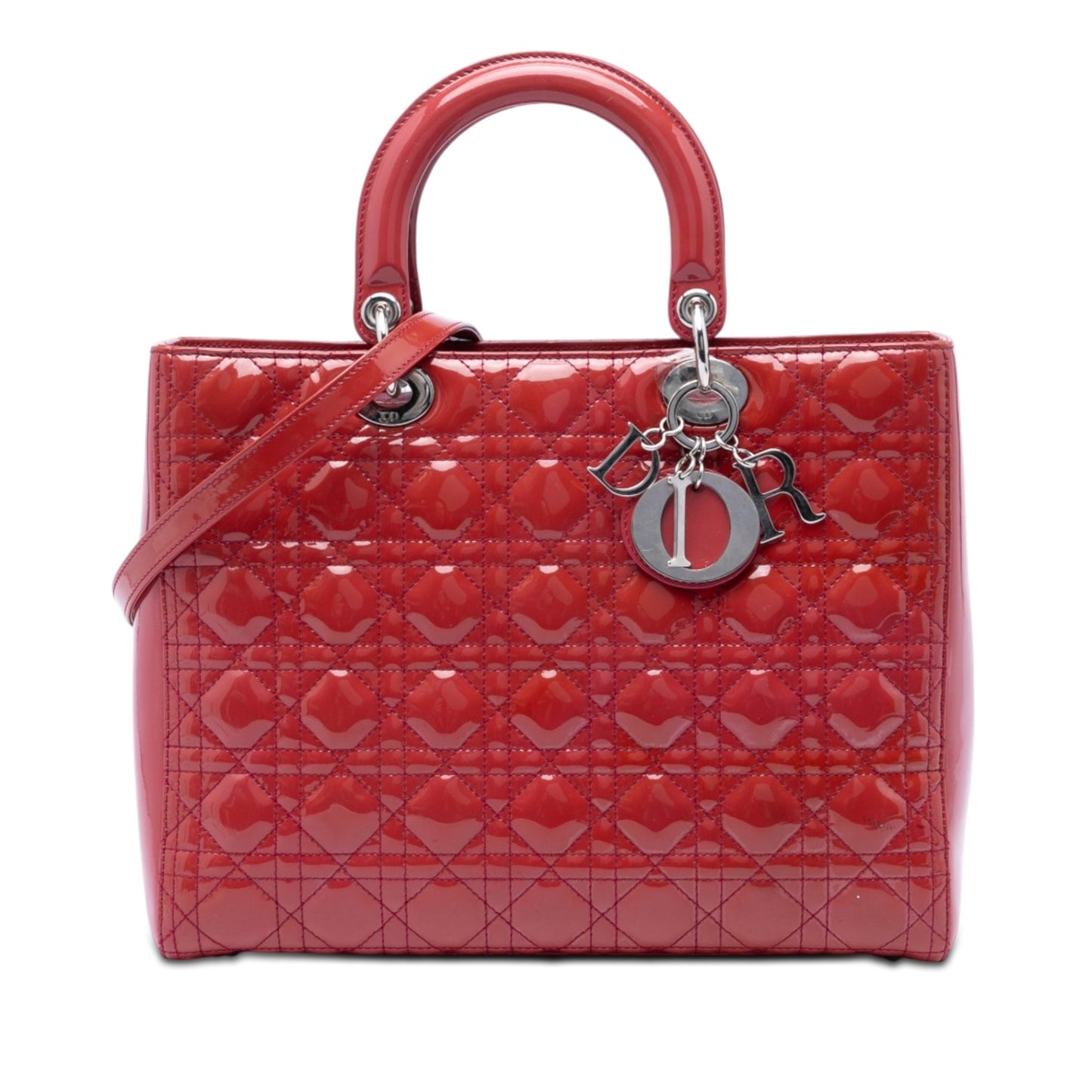 Dior Large Patent Cannage Lady Dior