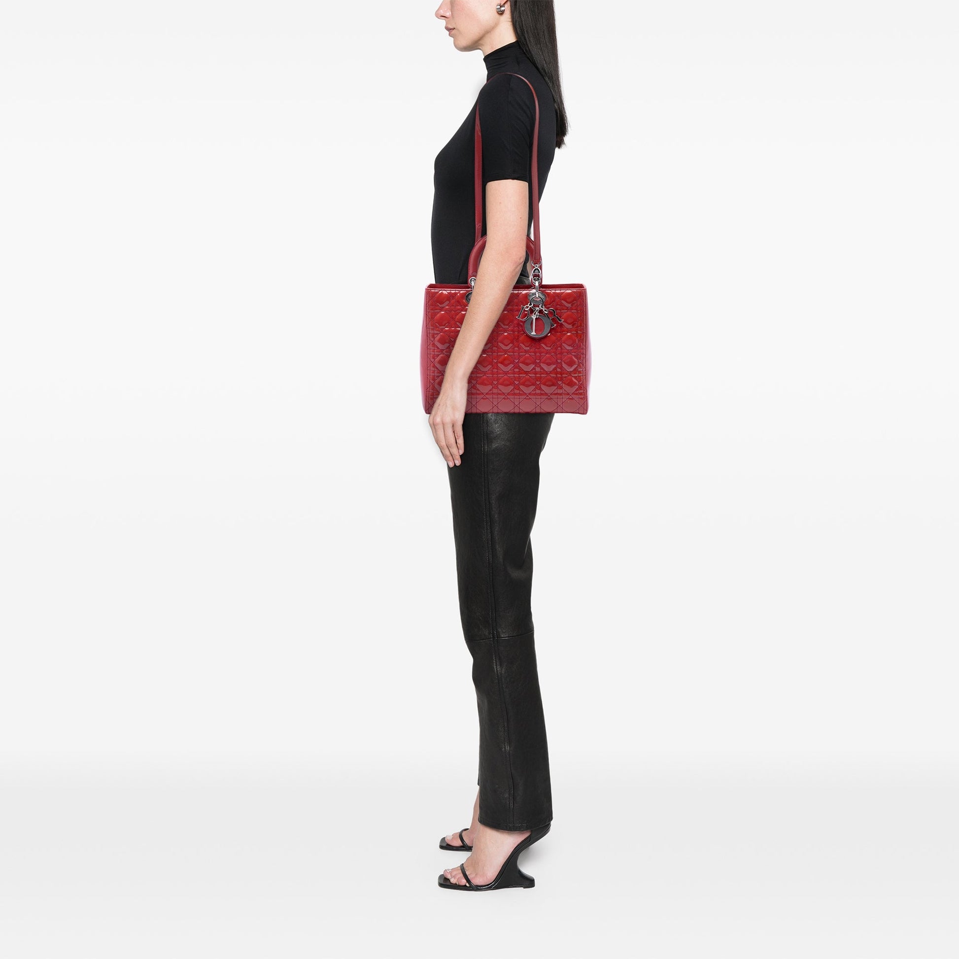 Dior Large Patent Cannage Lady Dior