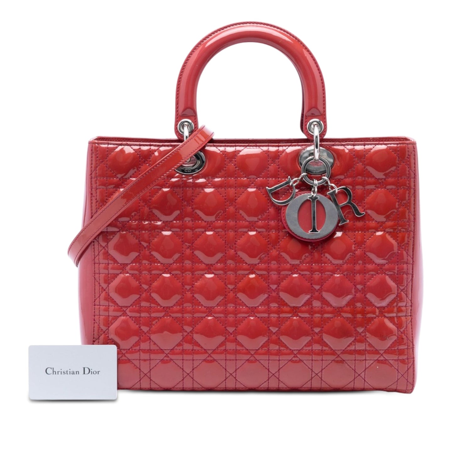 Dior Large Patent Cannage Lady Dior