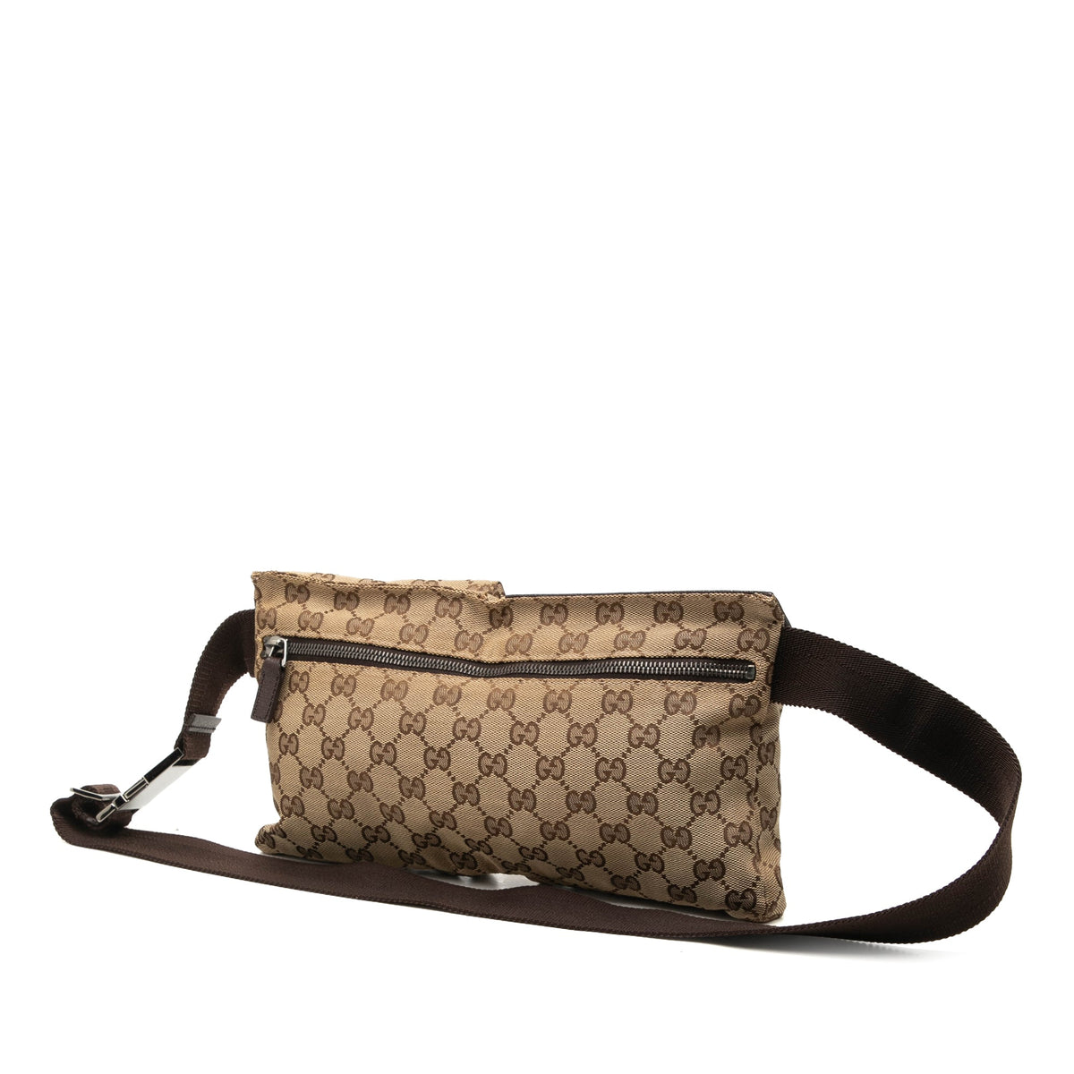 Gucci GG Canvas Double Pocket Belt Bag