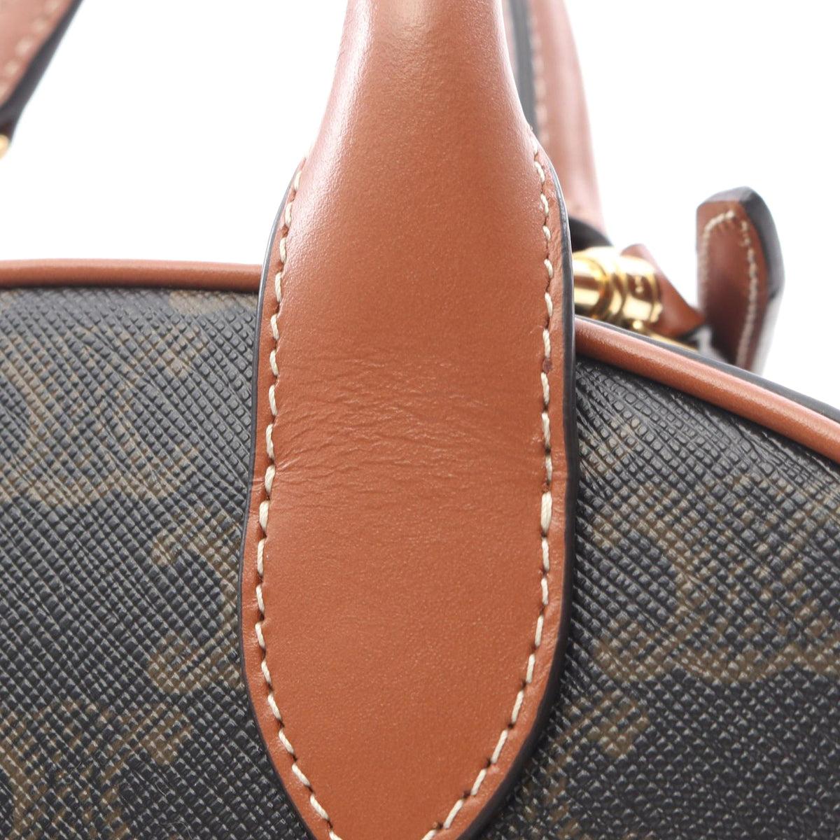 Celine Triomphe Coated Canvas Satchel