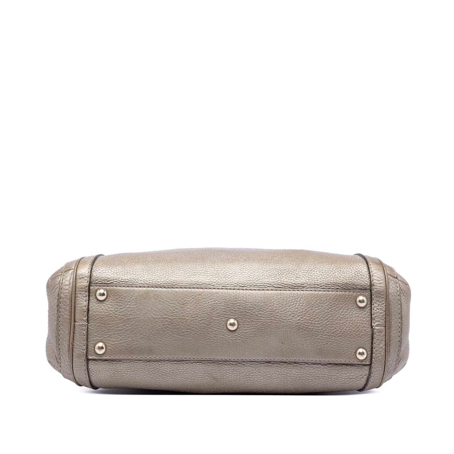 Gucci Metallic Pebbled Calfskin Bella Satchel