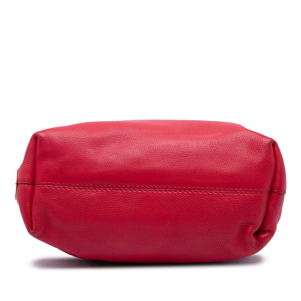 Prada Vitello Daino Canapa Logo Open Convertible Tote — Red