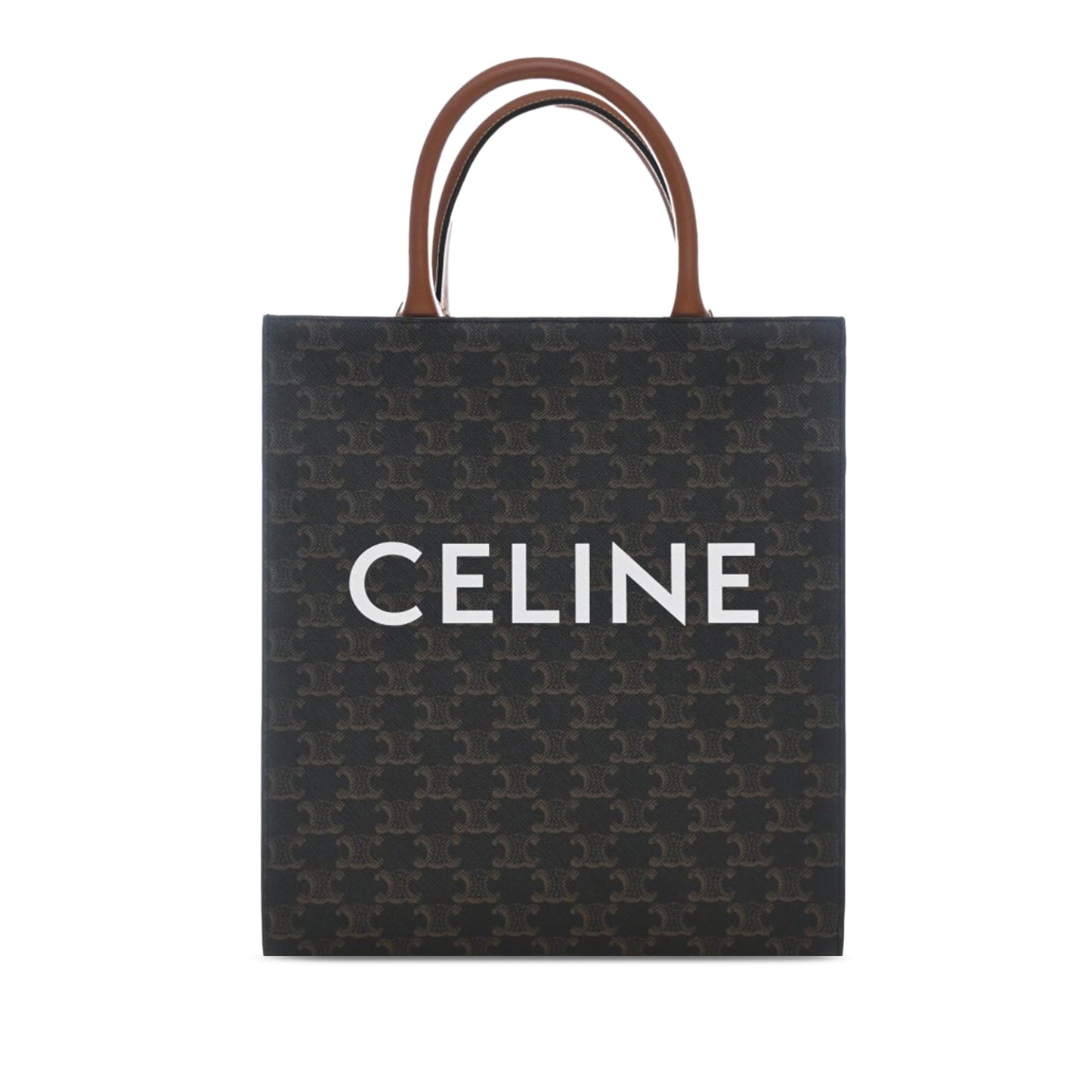 Celine Small Triomphe Coated Canvas Vertical Cabas Tote