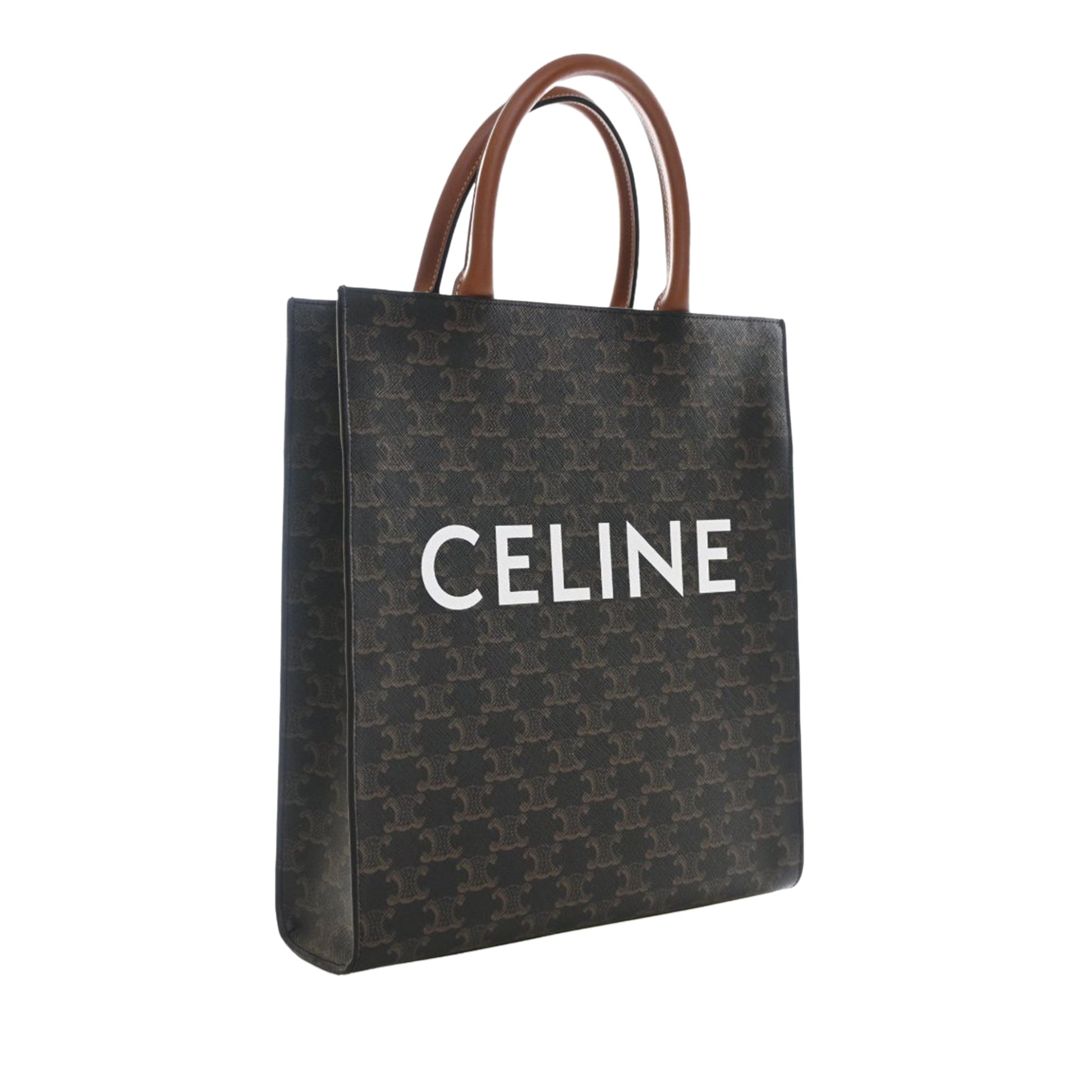 Celine Small Triomphe Coated Canvas Vertical Cabas Tote