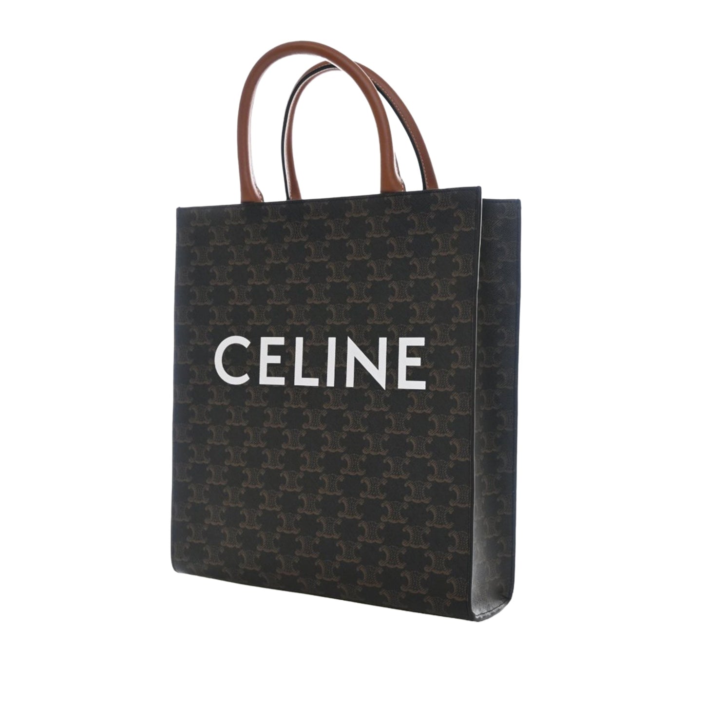Celine Small Triomphe Coated Canvas Vertical Cabas Tote
