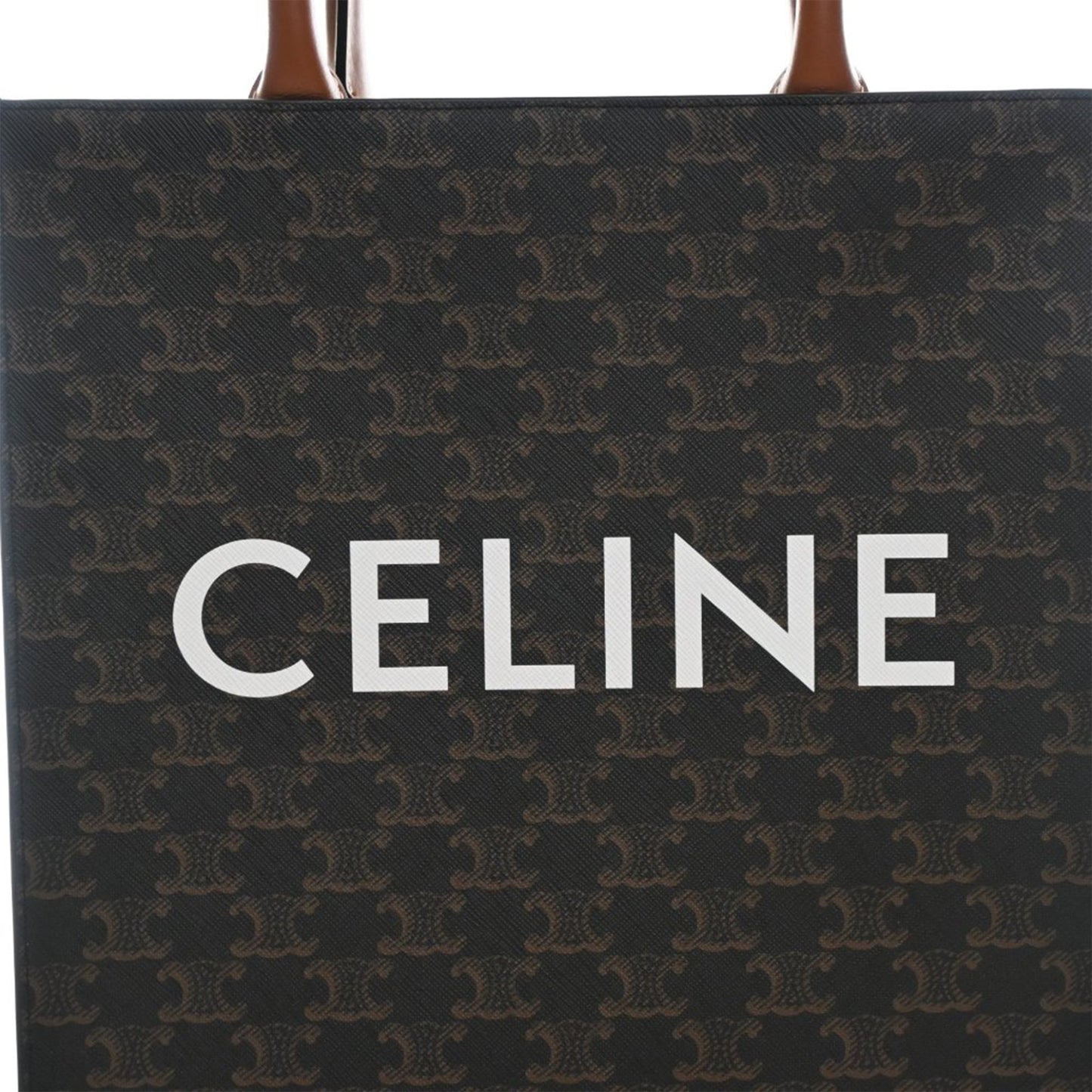 Celine Small Triomphe Coated Canvas Vertical Cabas Tote