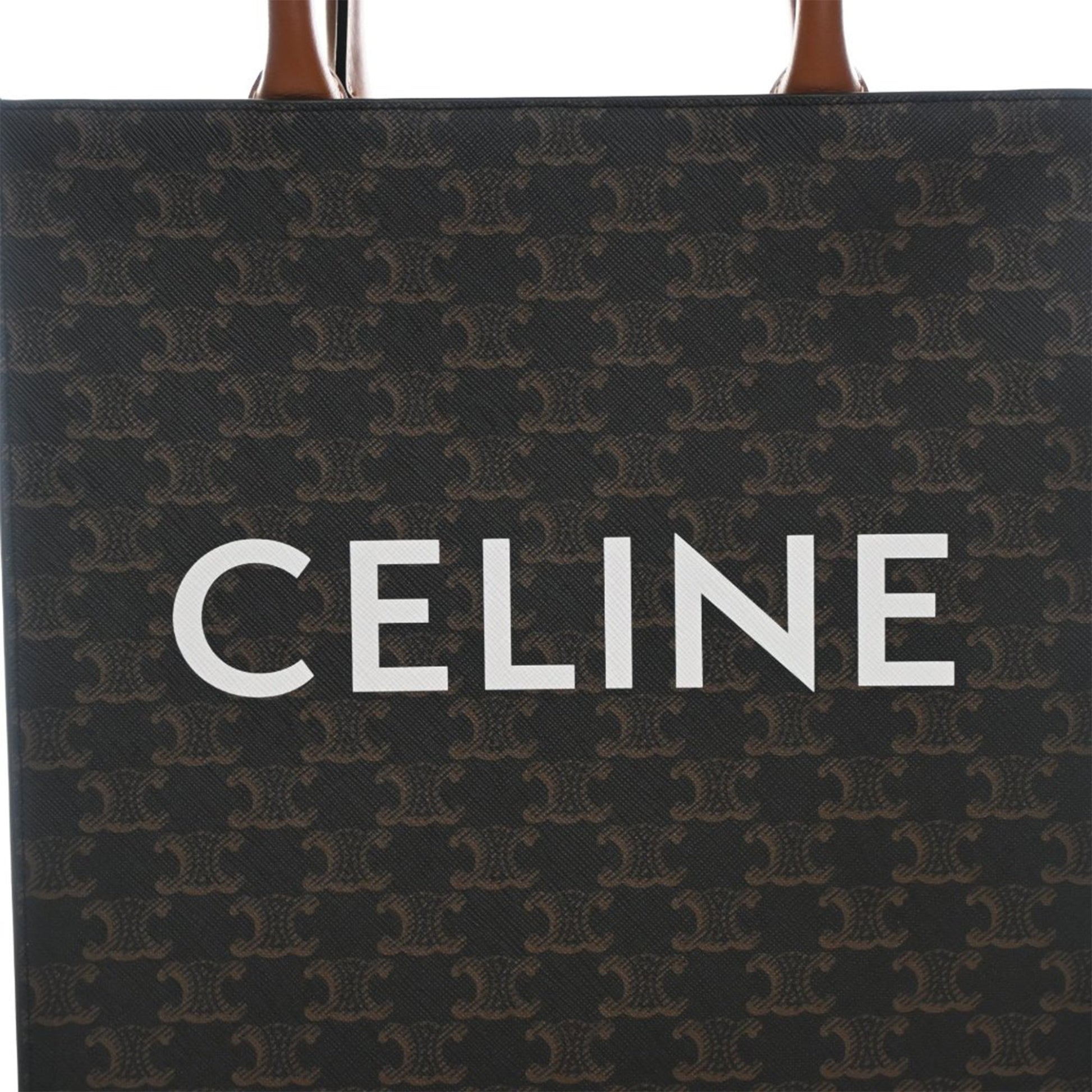 Celine Small Triomphe Coated Canvas Vertical Cabas Tote