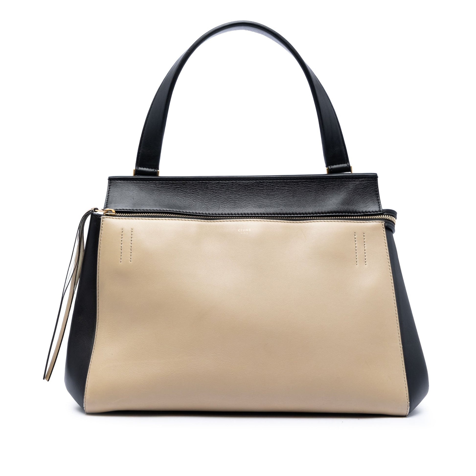 Celine Medium Bicolor Leather Edge Handbag