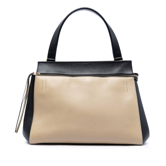 Celine Medium Bicolor Leather Edge Handbag