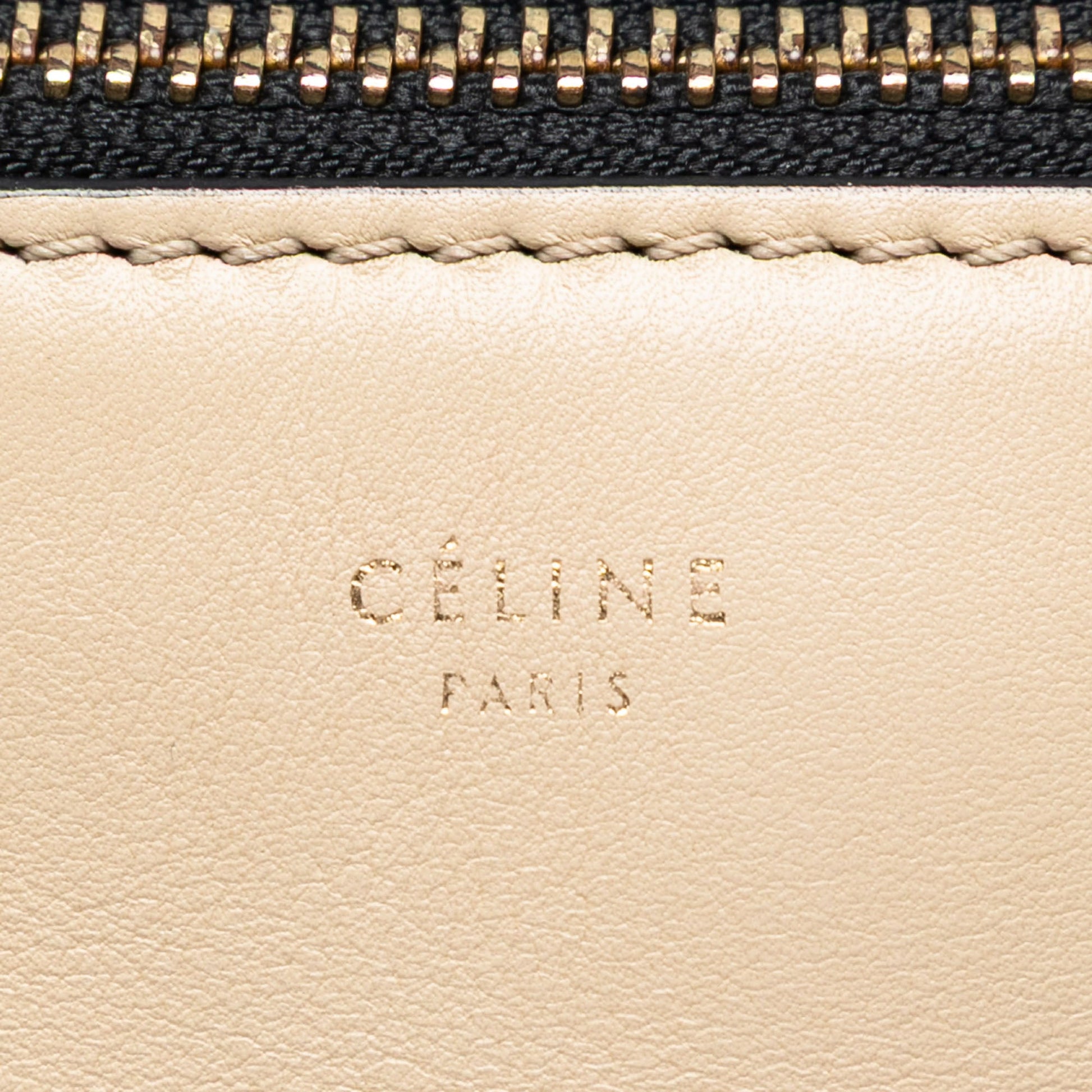 Celine Medium Bicolor Leather Edge Handbag