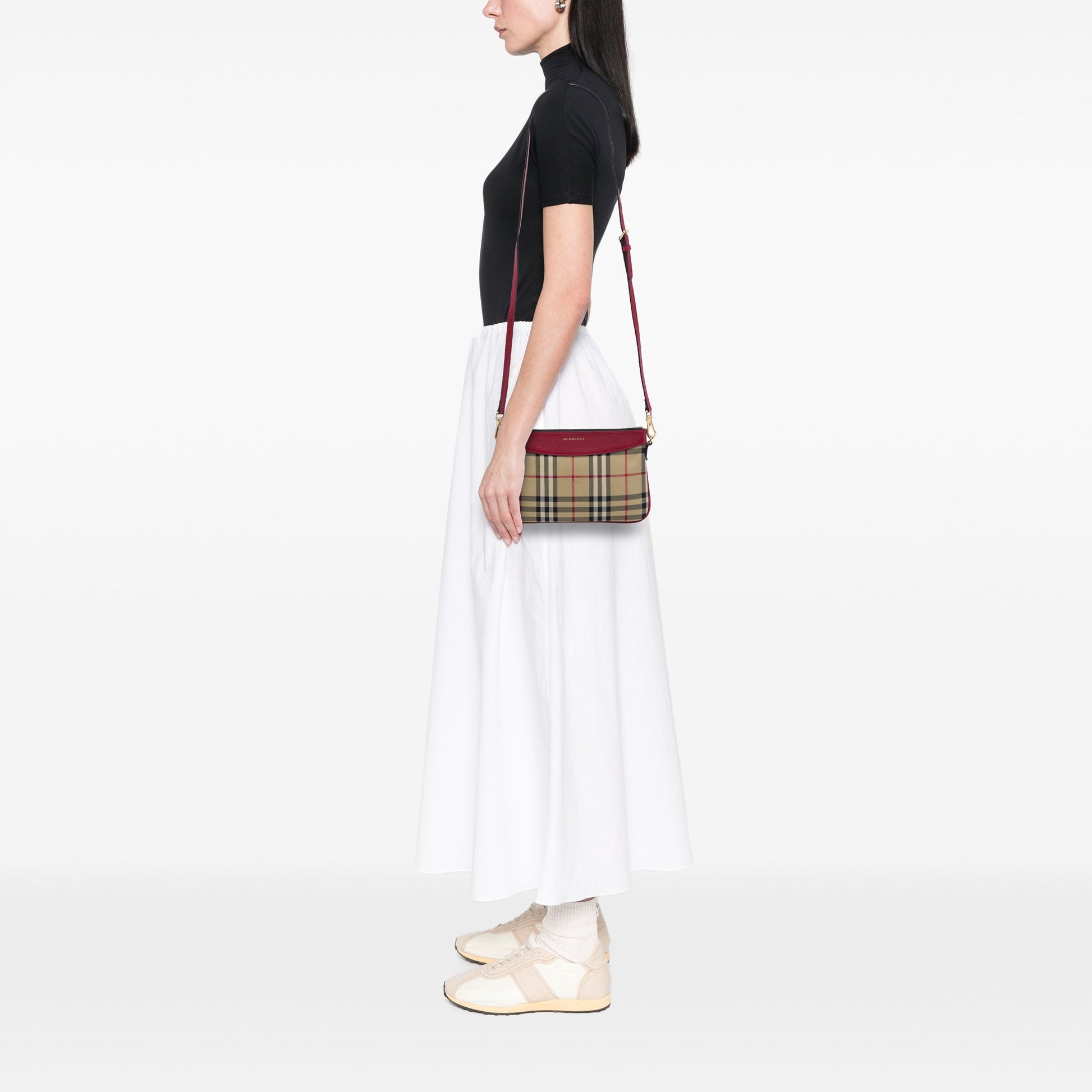 Burberry Haymarket Check Canvas Peyton Crossbody
