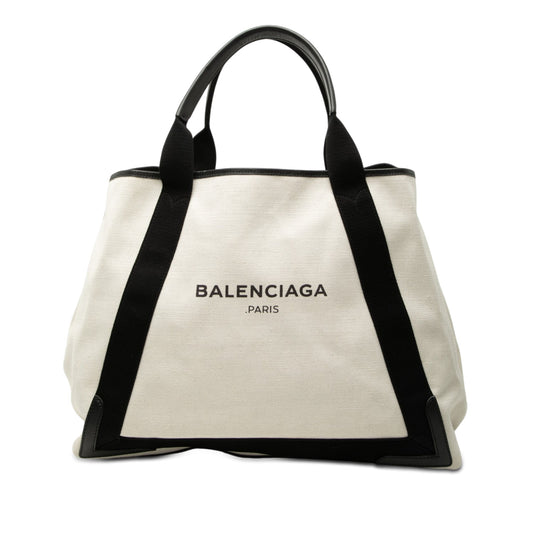 Balenciaga Canvas Navy Cabas Tote M