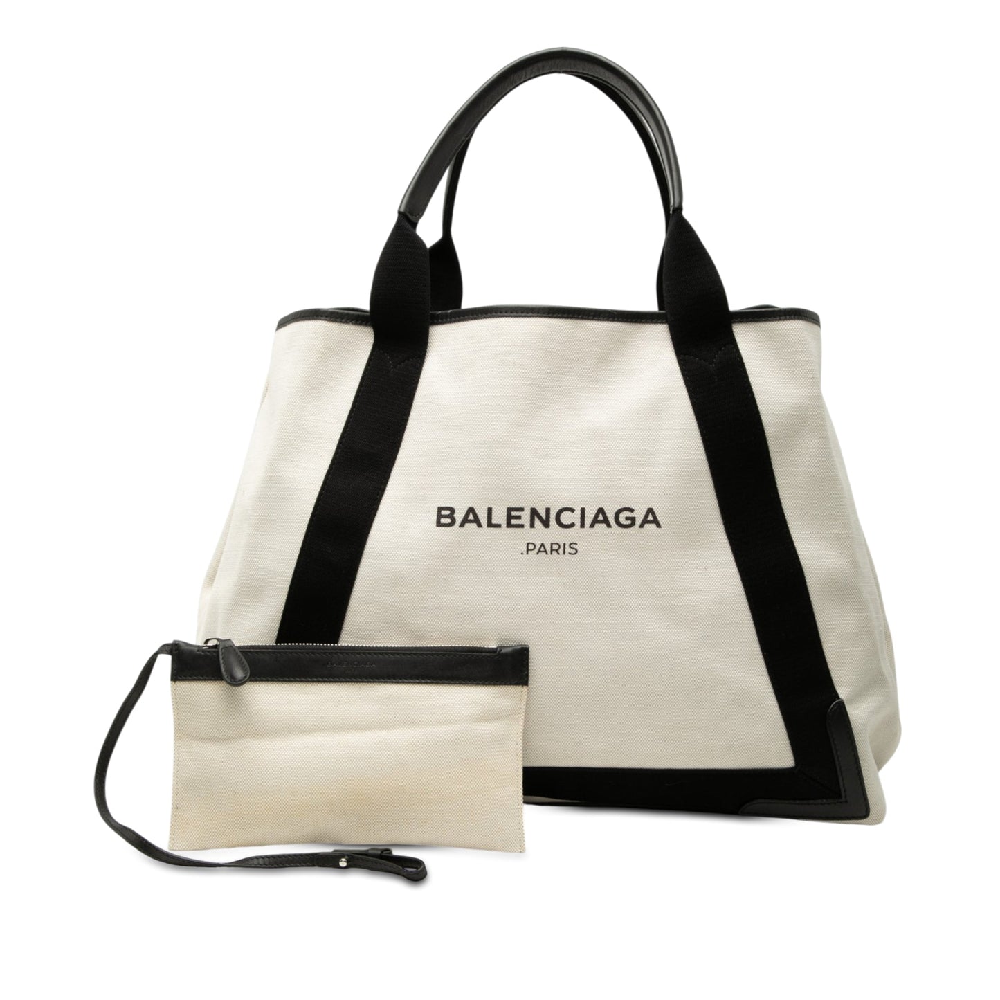 Balenciaga Canvas Navy Cabas Tote M