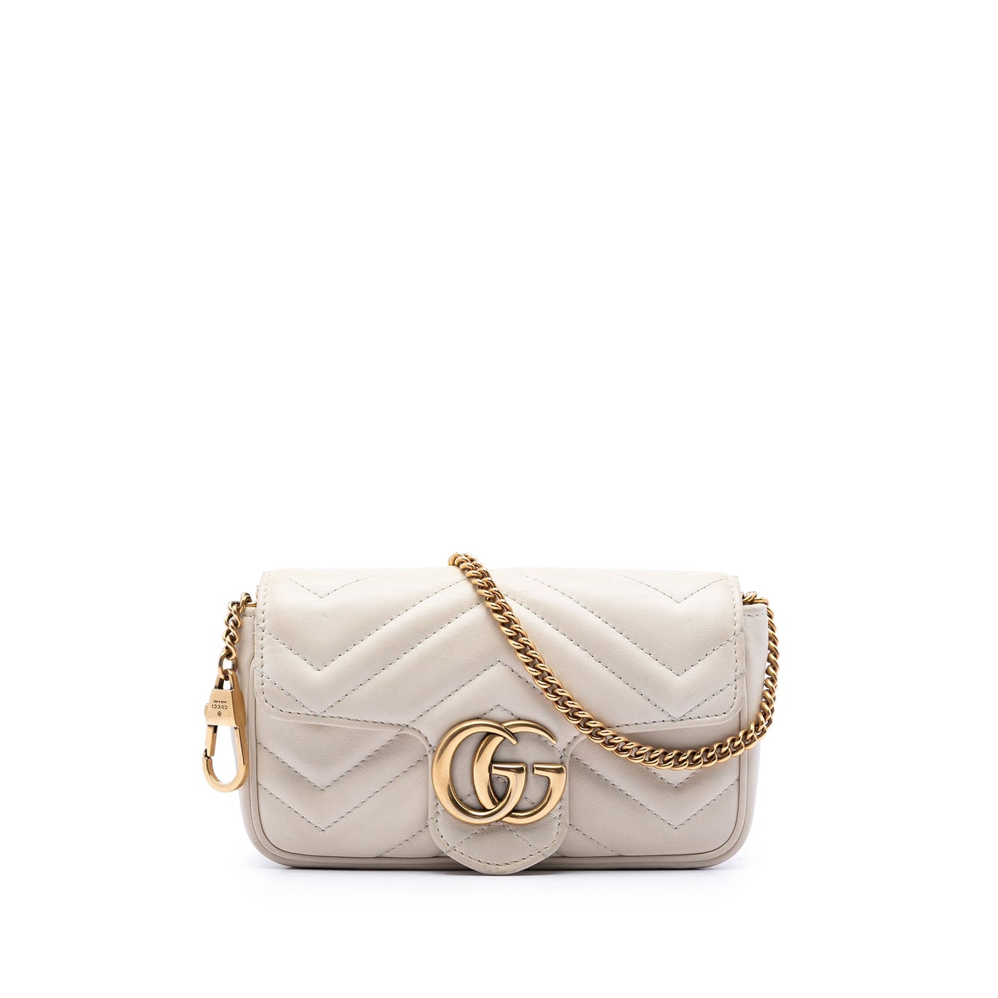 Gucci Mini GG Marmont Matelasse Calfskin Flap Crossbody