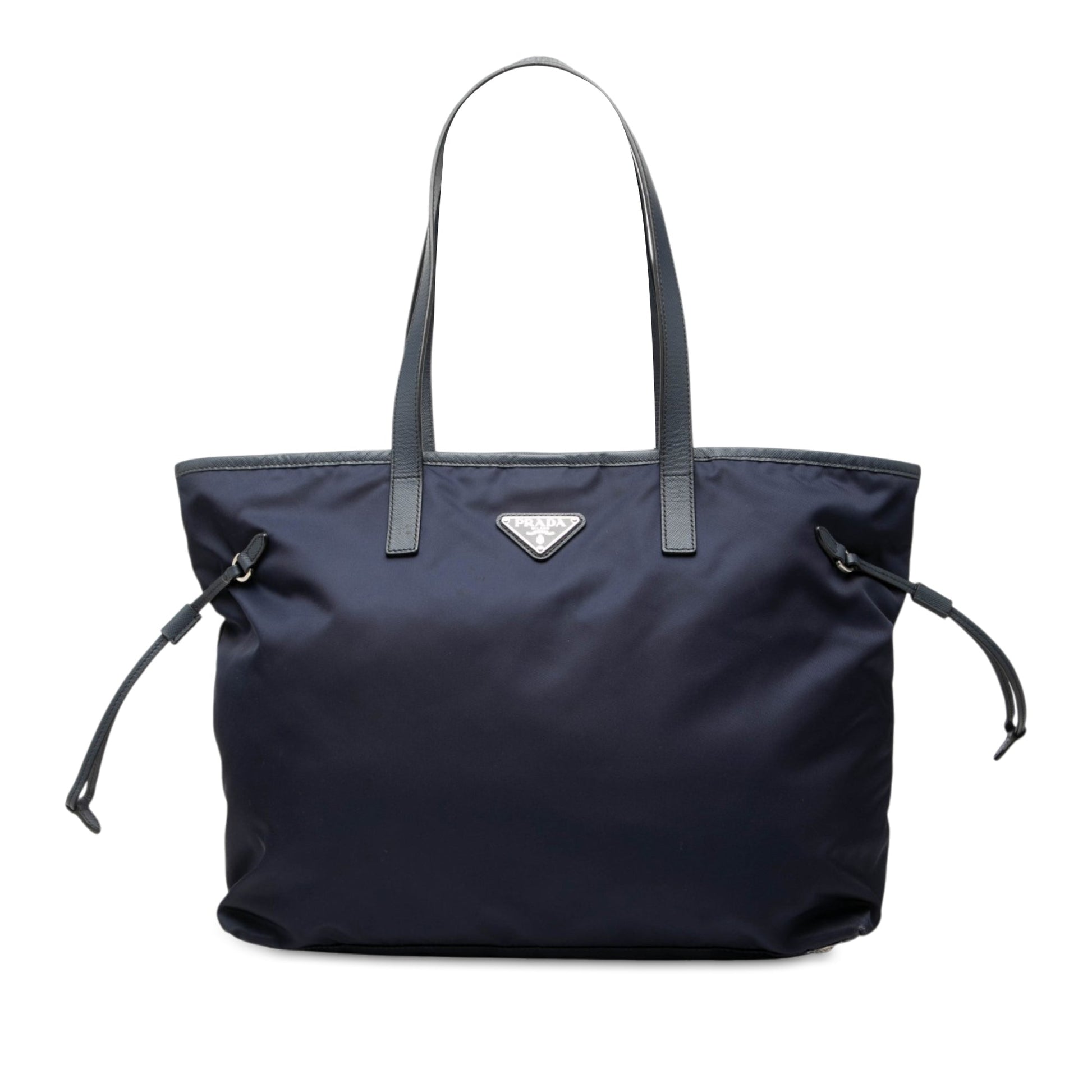 Prada Saffiano Trimmed Tessuto Tote