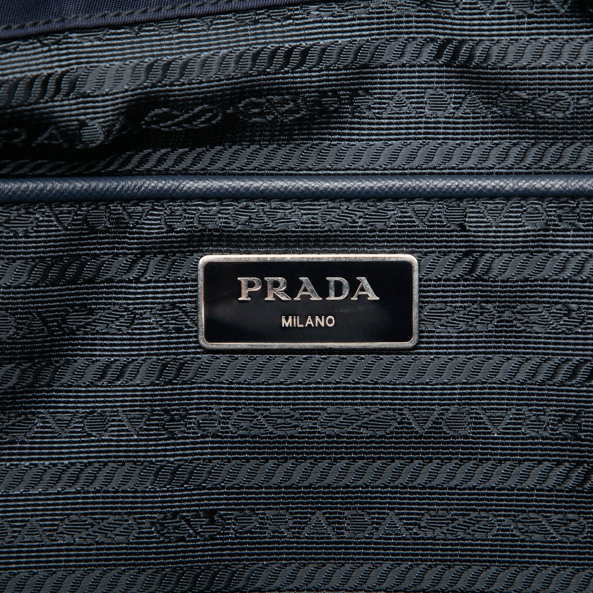 Prada Saffiano Trimmed Tessuto Tote