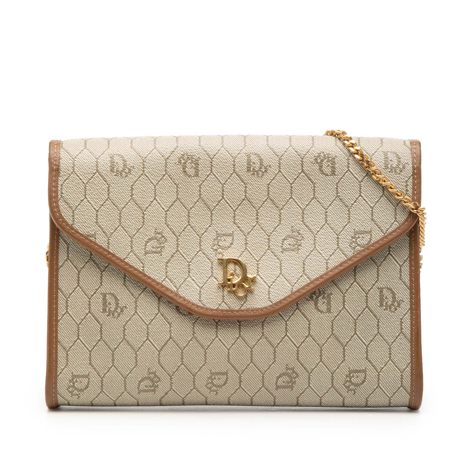 Dior Honeycomb Coated Canvas Chain Crossbody