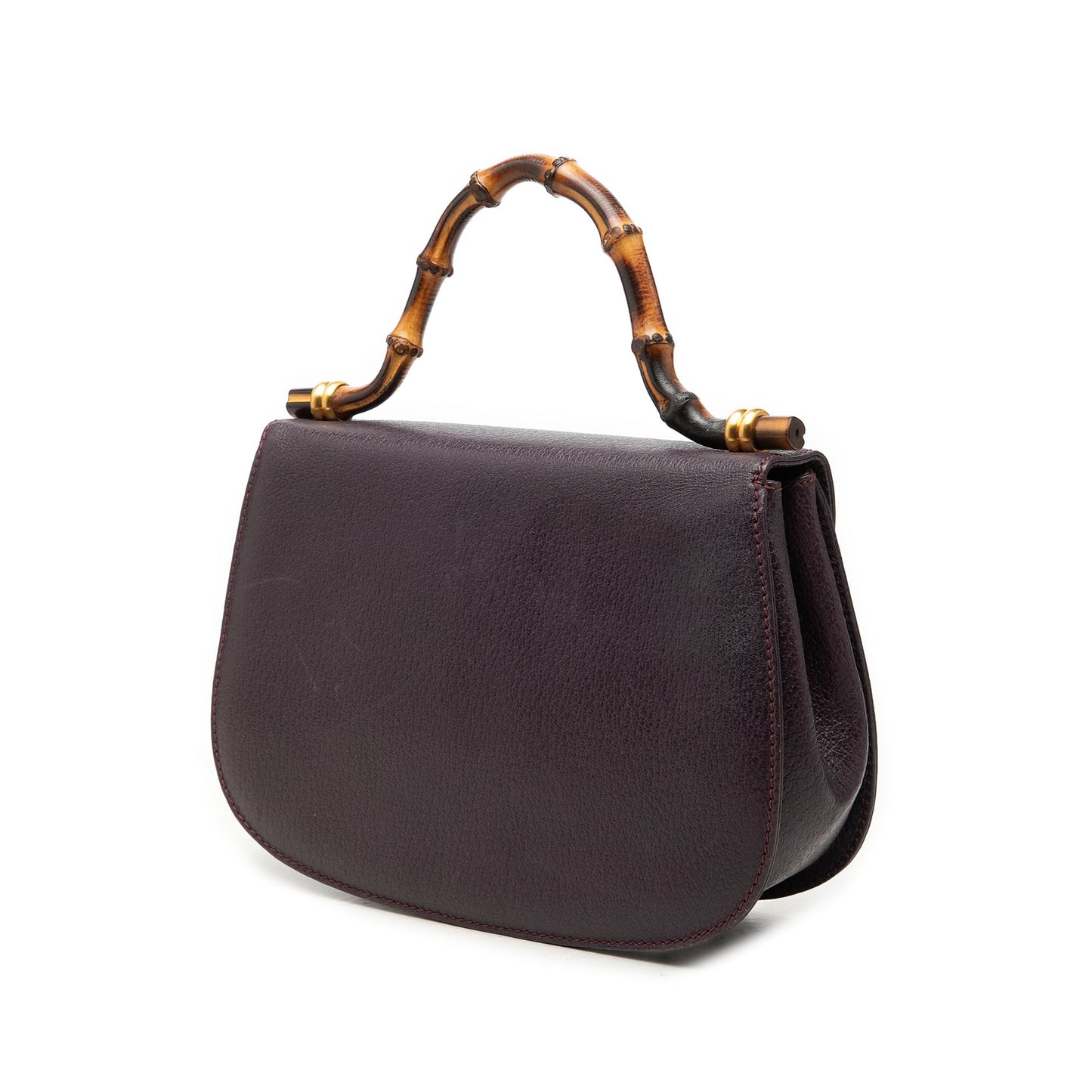 Gucci Small Calfskin Bamboo Top Handle Flap