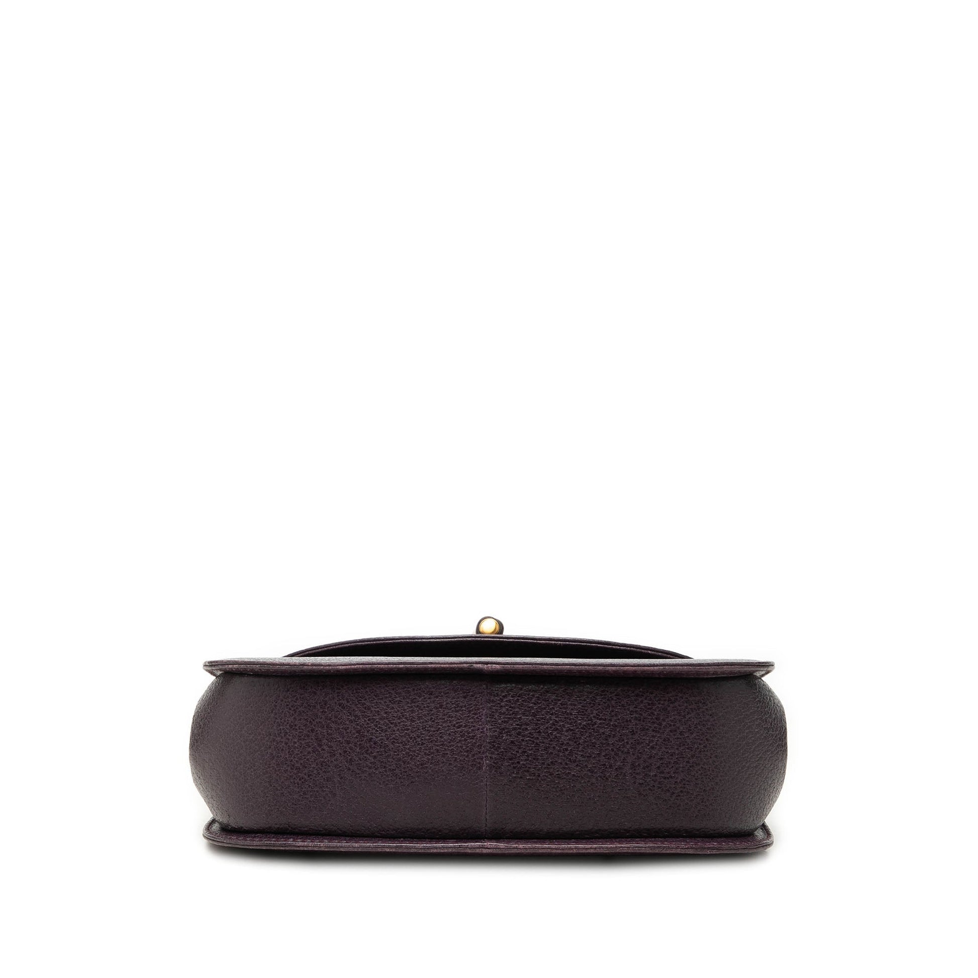 Gucci Small Calfskin Bamboo Top Handle Flap