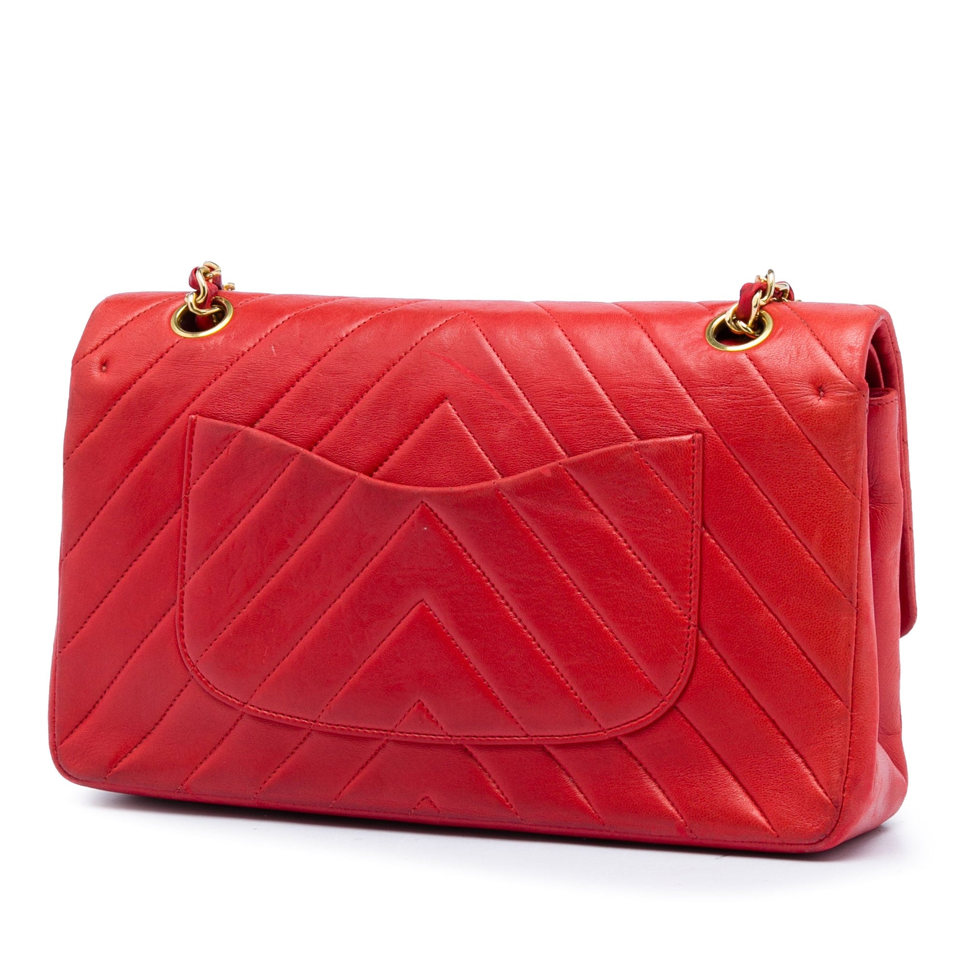 Chanel Medium Classic Chevron Lambskin Double Flap