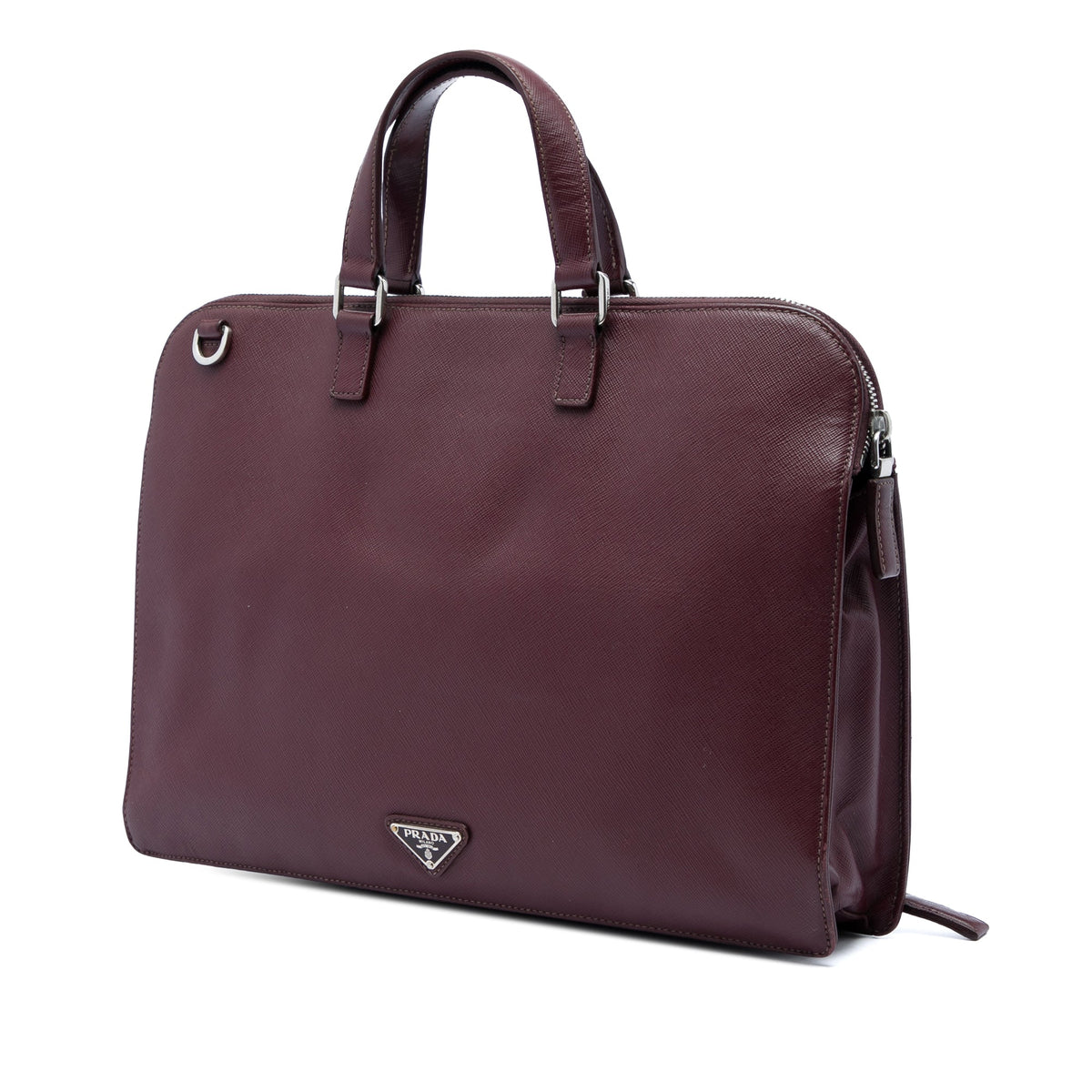 Prada Saffiano Business Bag — Red