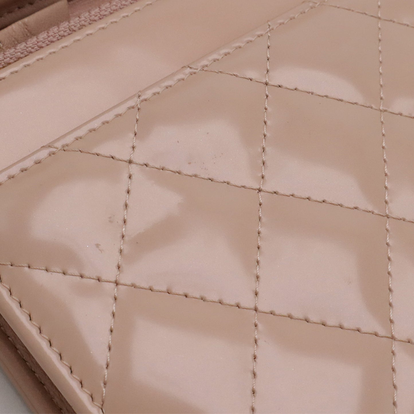 Chanel Quilted Patent Boy Wallet on Chain