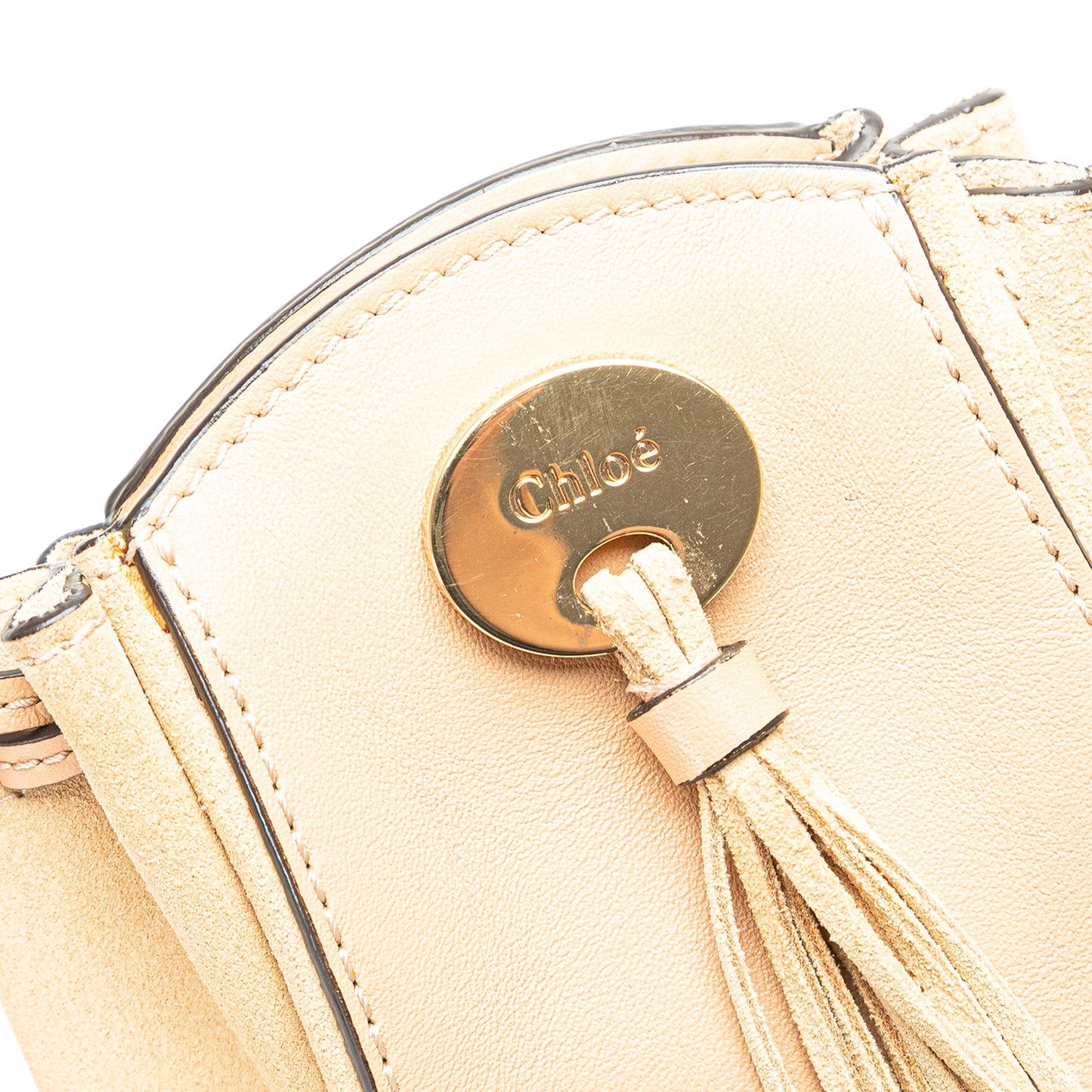 Chloé Mini Leather and Suede Sac Fringe Crossbody