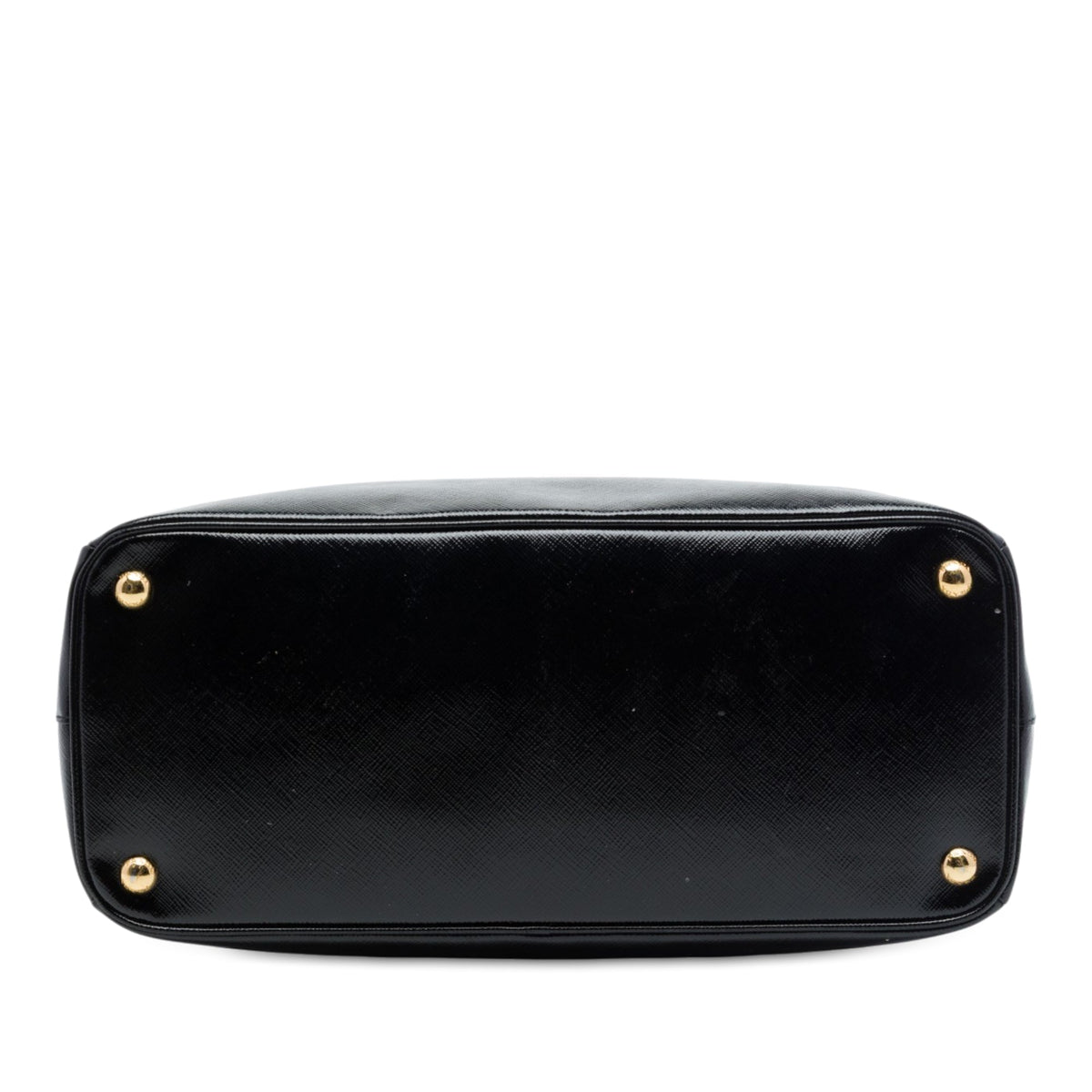Prada Medium Saffiano Vernice Parabole Tote — Black