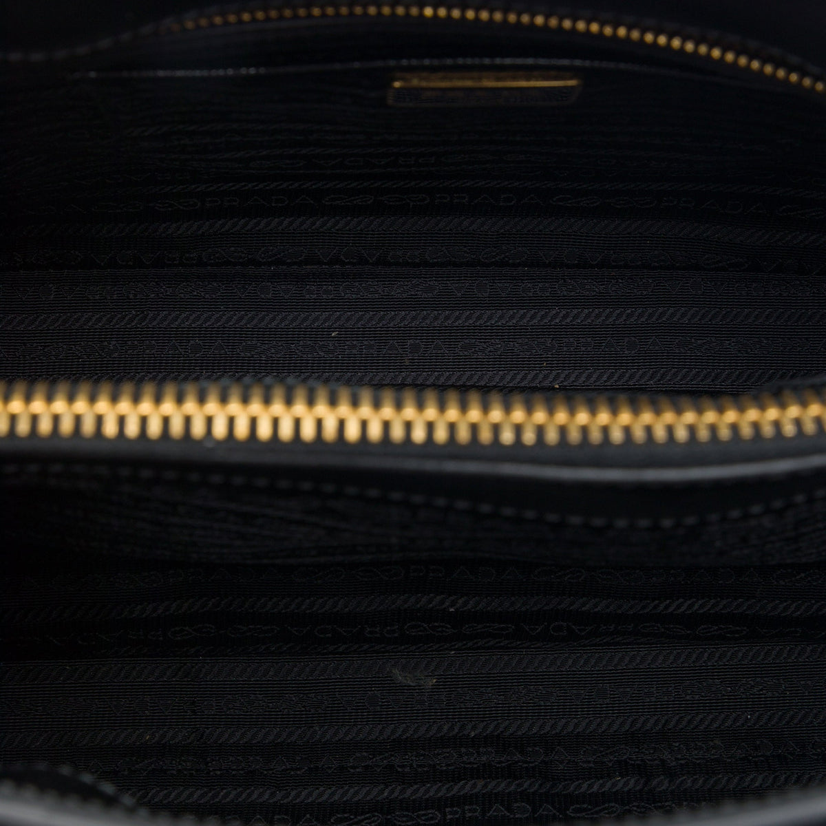 Prada Medium Saffiano Vernice Parabole Tote — Black
