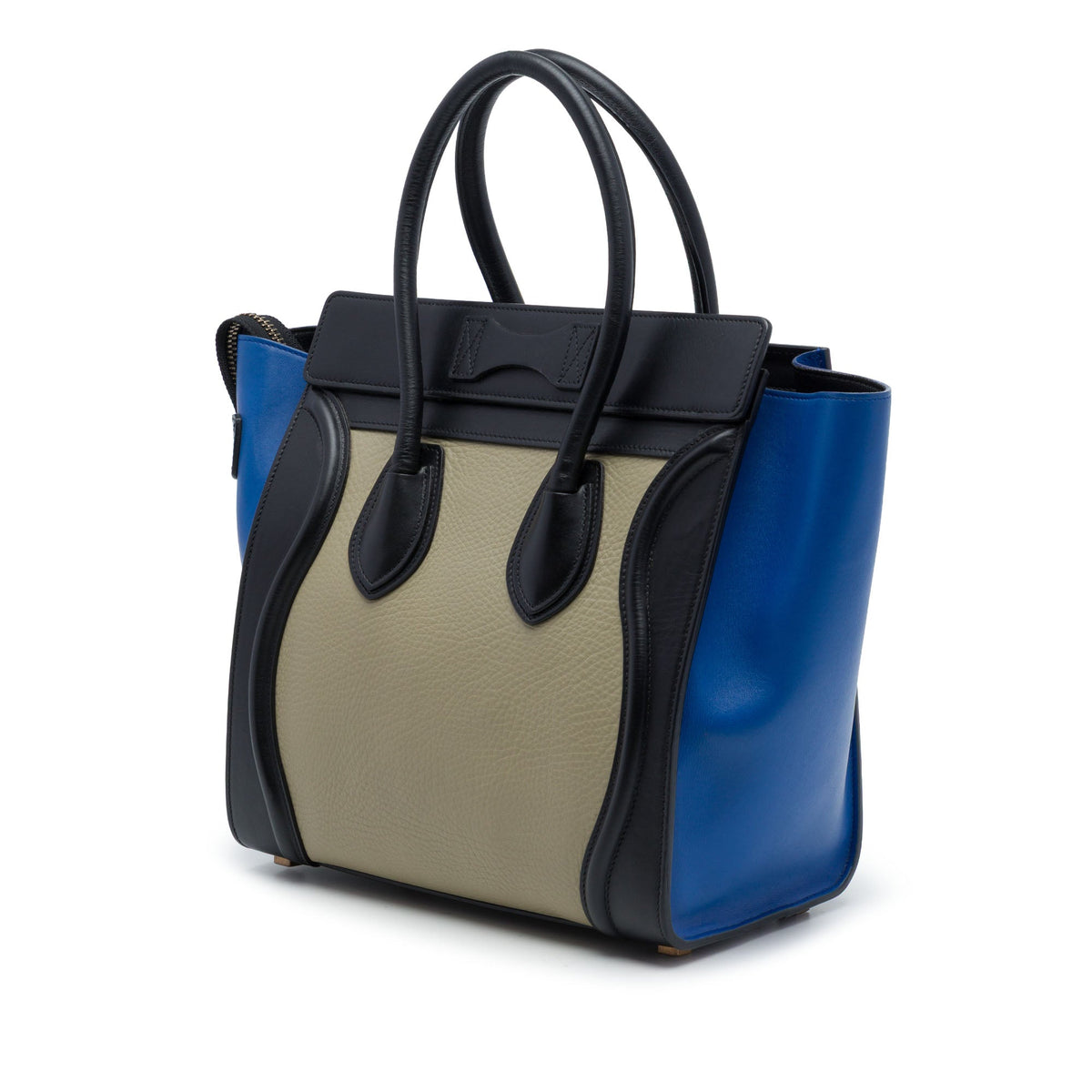 Celine Micro Tricolor Leather Luggage Tote
