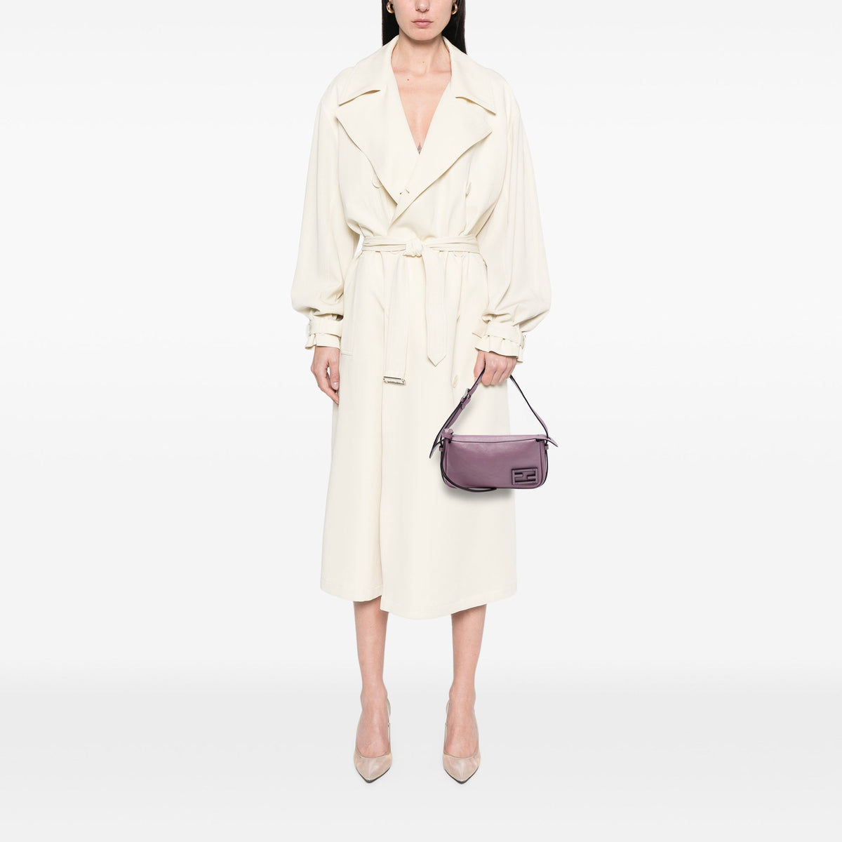 Fendi Mini Metallic Calfskin Simply Handbag