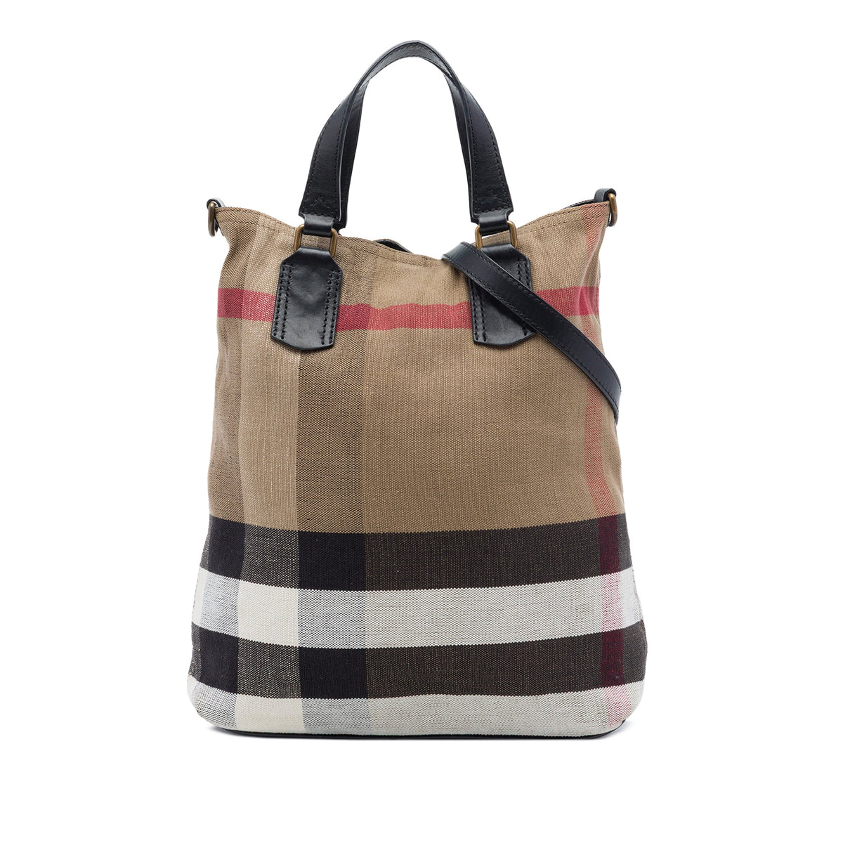 Burberry Mega Check Canvas Tottenham Brit Satchel