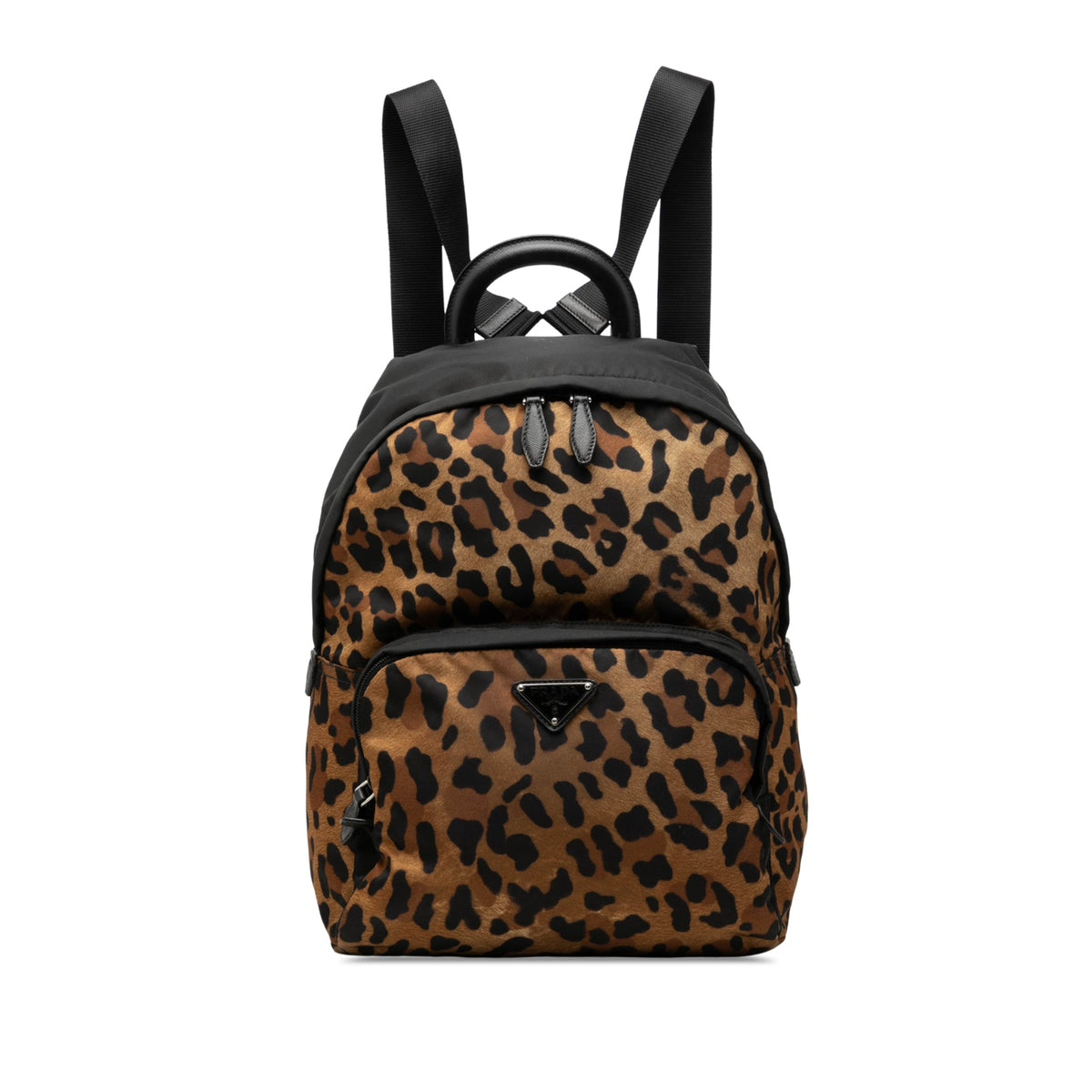 Prada Leopard Print Tessuto Backpack