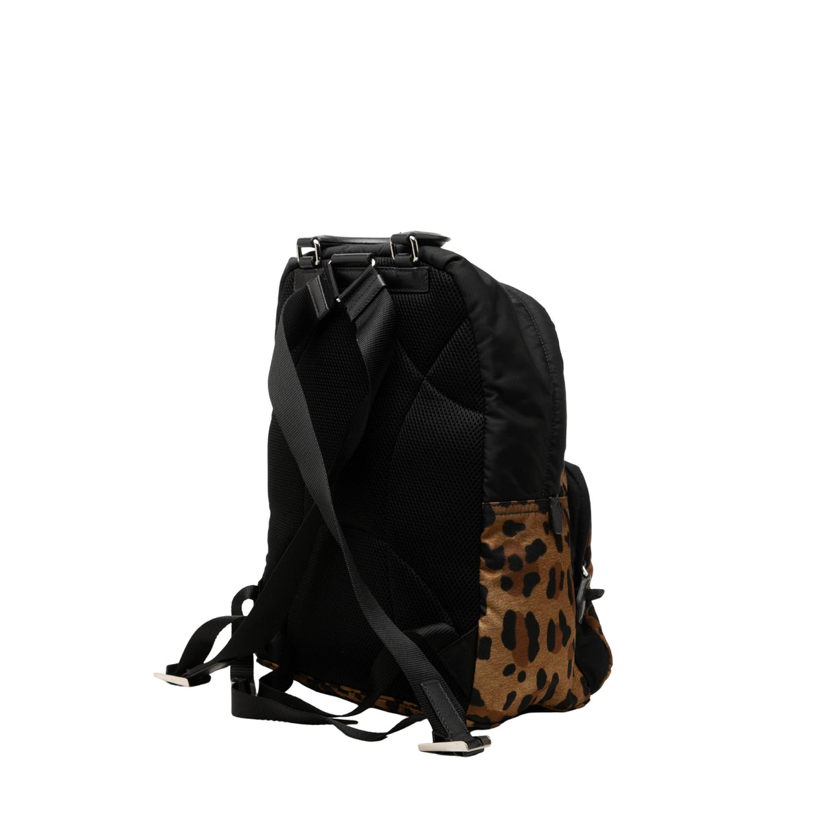 Prada Leopard Print Tessuto Backpack