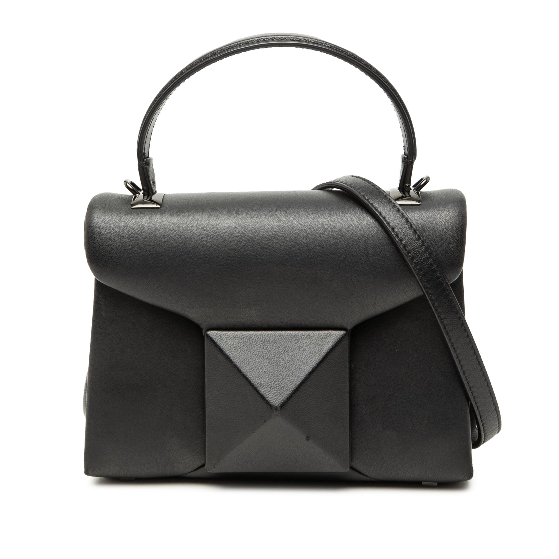 Valentino Mini Leather One Stud Top Handle Bag